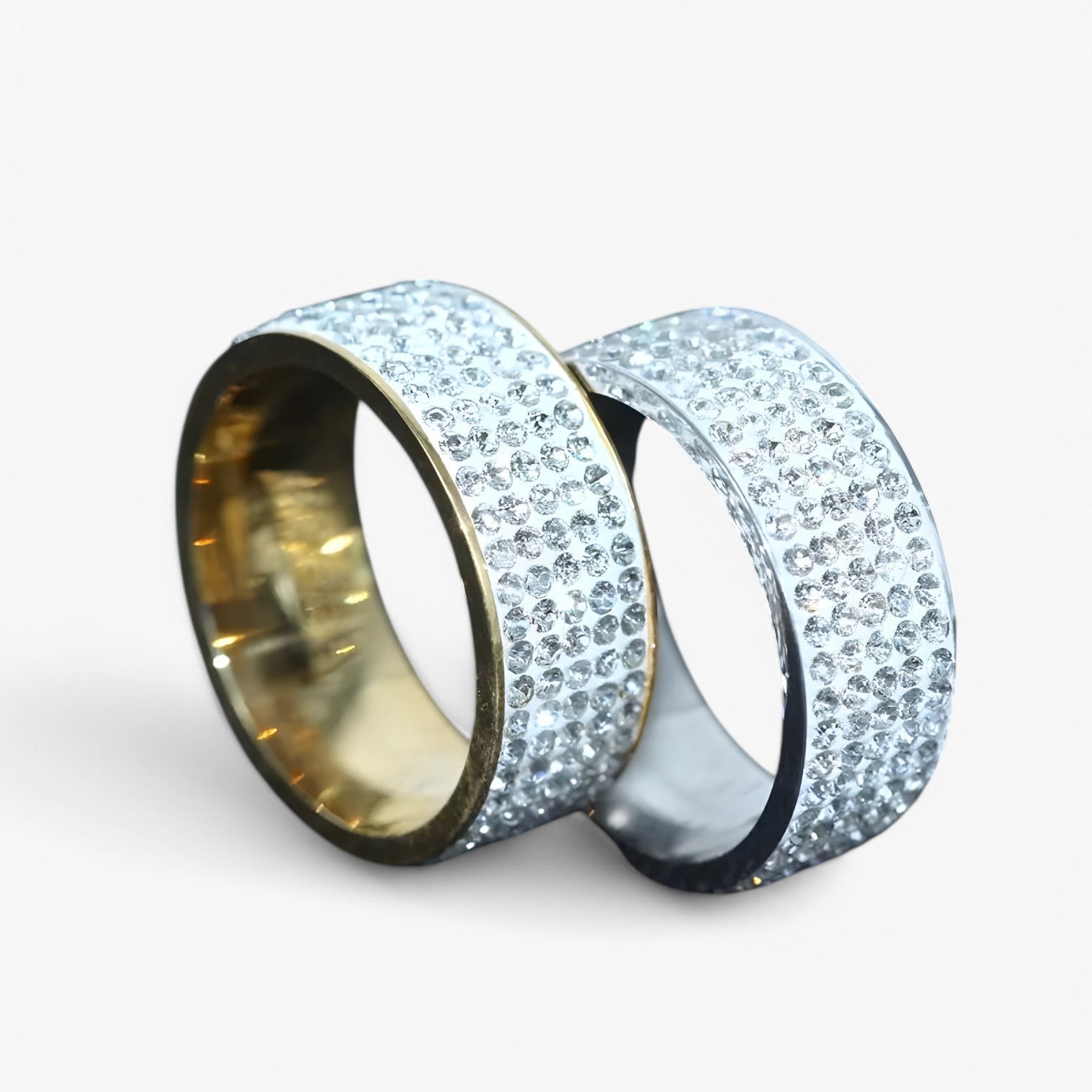 Celeste | Anello di lusso in acciaio inox con pietra di cristallo – Elegante fede nuziale - - Accessories Jewelry Rings womens ring - Concept Palermo