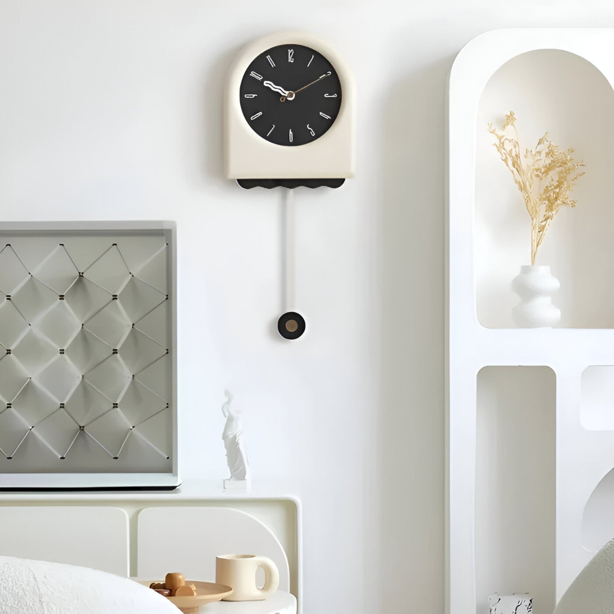 Thomas | Orologio da parete moderno con pendolo dal design essenziale - - P238 wall clock - Concept Palermo