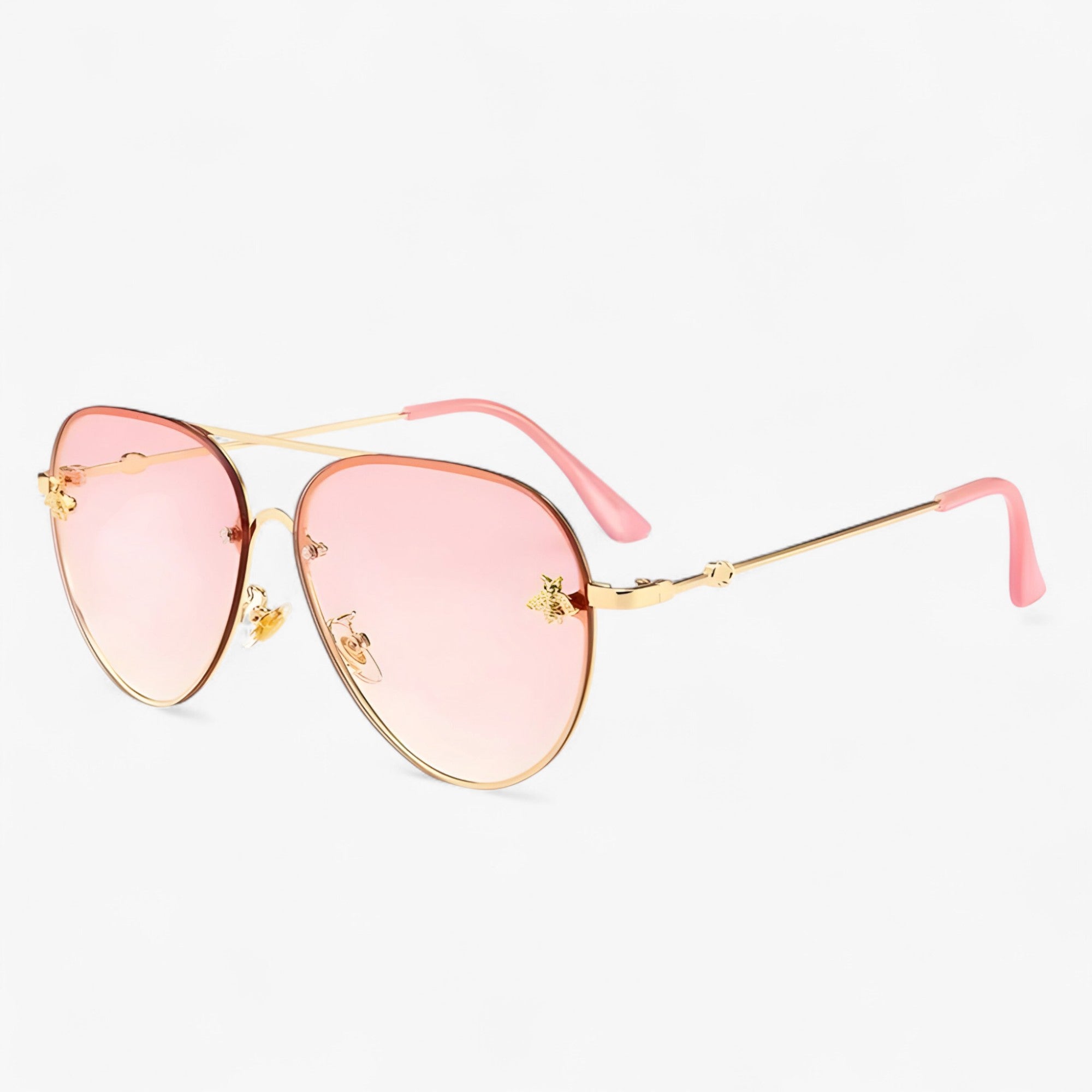 Joris | Occhiali da sole Bee Pilot vintage con montatura in metallo - oro rosa - Fashion Sunglasses men sunglasses polarized mens sunglasses Polarized man sunglasses Sunglasses sunglasses polarized men - Concept Palermo