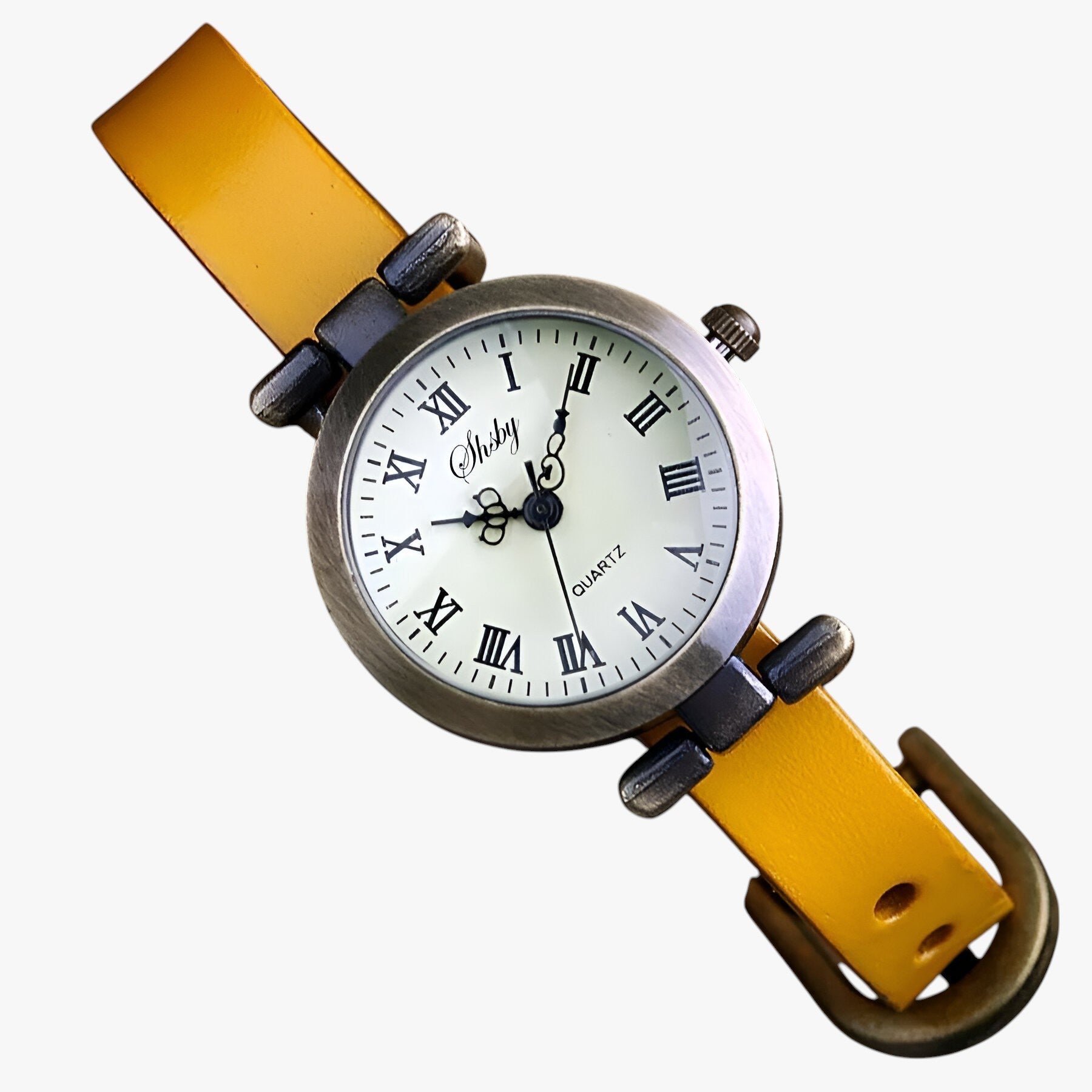 Kimber | Orologio Donna Shsby Eleganza Vintage in Pelle per Sera - giallo - female watch watch watch for women watches - Concept Palermo