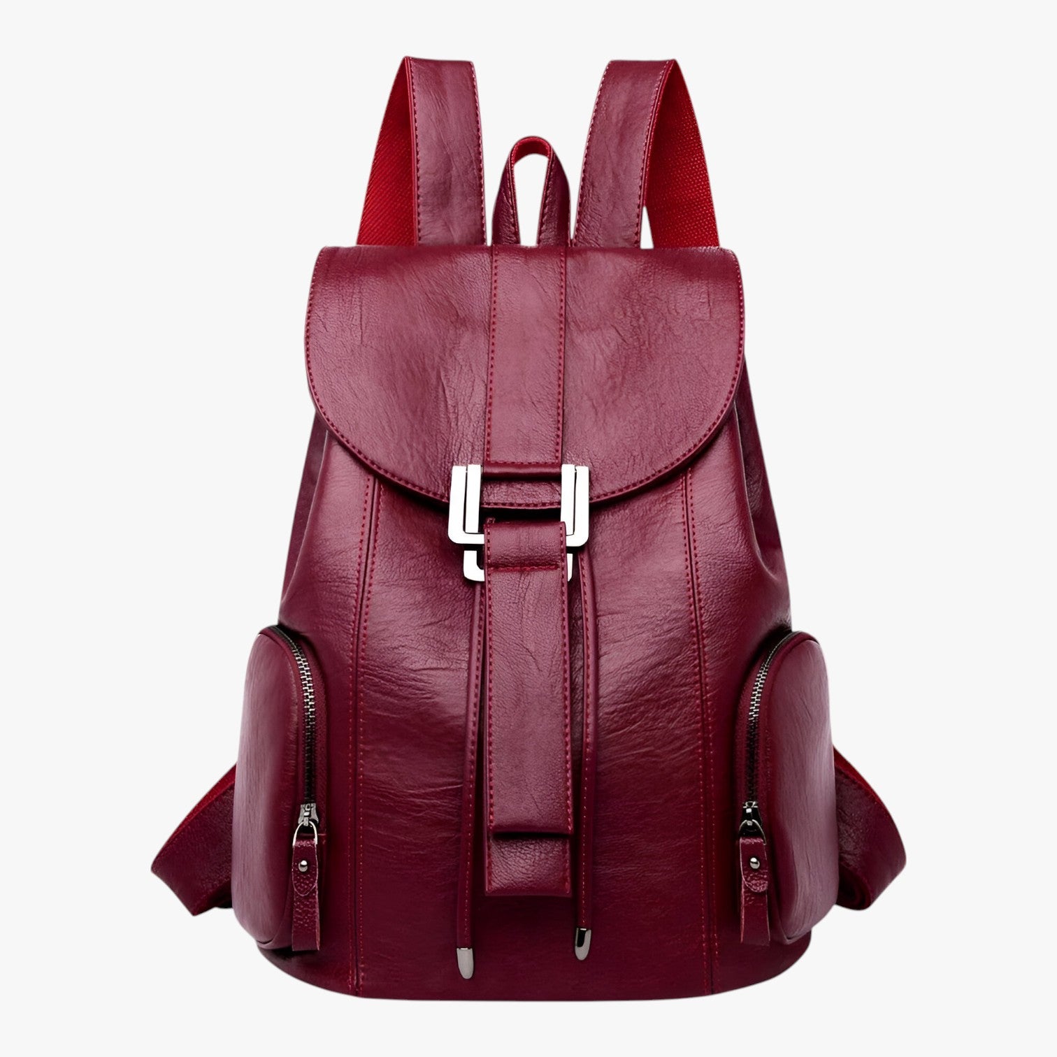 Charlie | Zaino in pelle alla moda con grande capacità - Rosso vino - Backpacks Bags - Concept Palermo