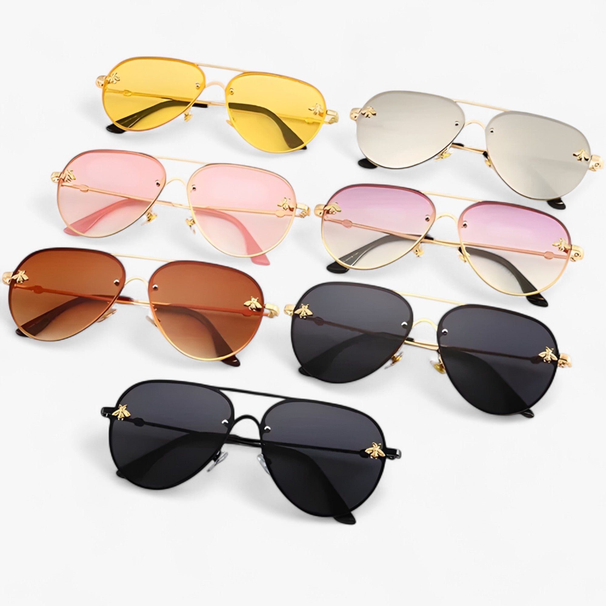 Joris | Occhiali da sole Bee Pilot vintage con montatura in metallo - - Fashion Sunglasses men sunglasses polarized mens sunglasses Polarized man sunglasses Sunglasses sunglasses polarized men - Concept Palermo