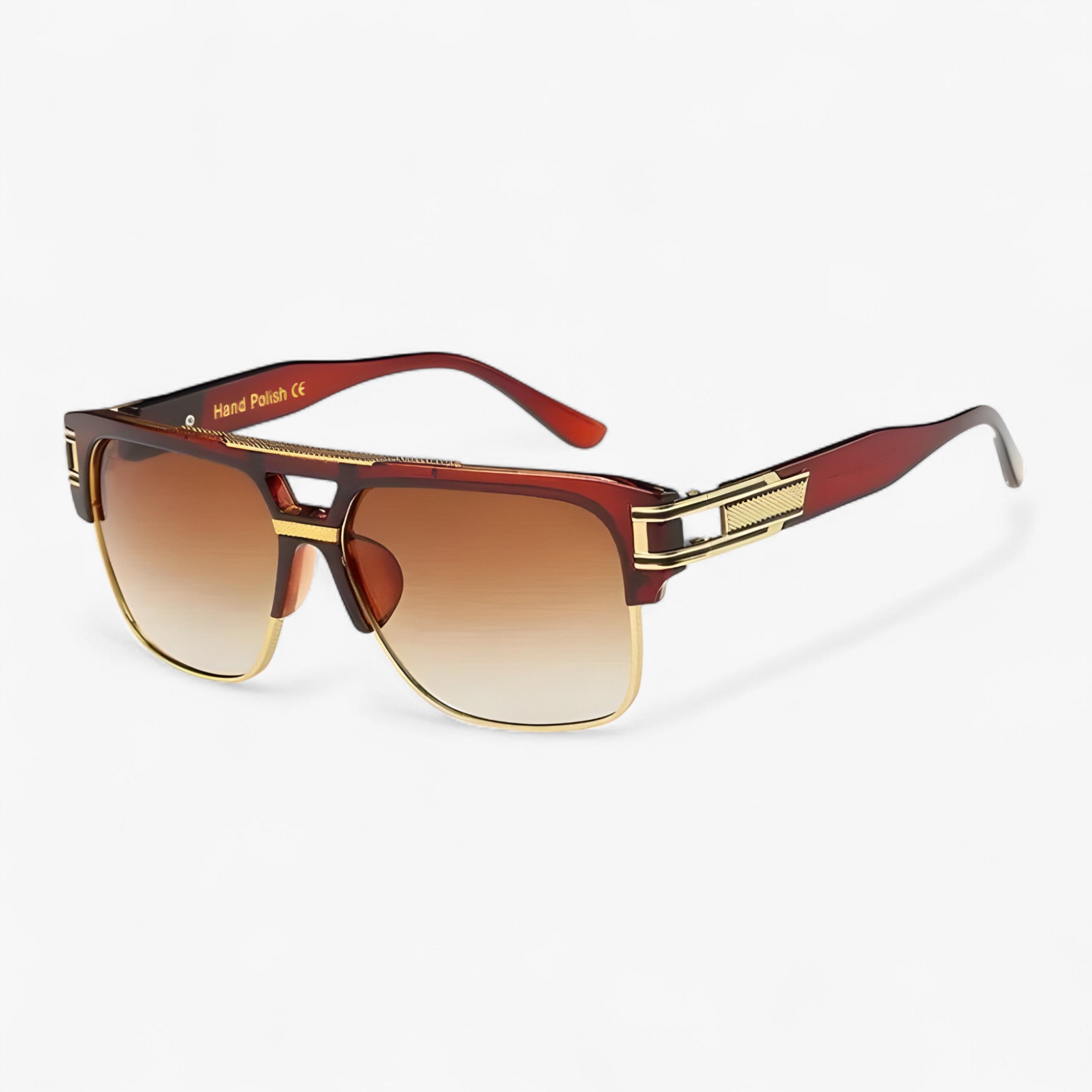 Emil | Occhiali da sole quadrati classici a specchio unisex - Marrone - Fashion Sunglasses men sunglasses polarized mens sunglasses Polarized man sunglasses Sunglasses sunglasses polarized men - Concept Palermo