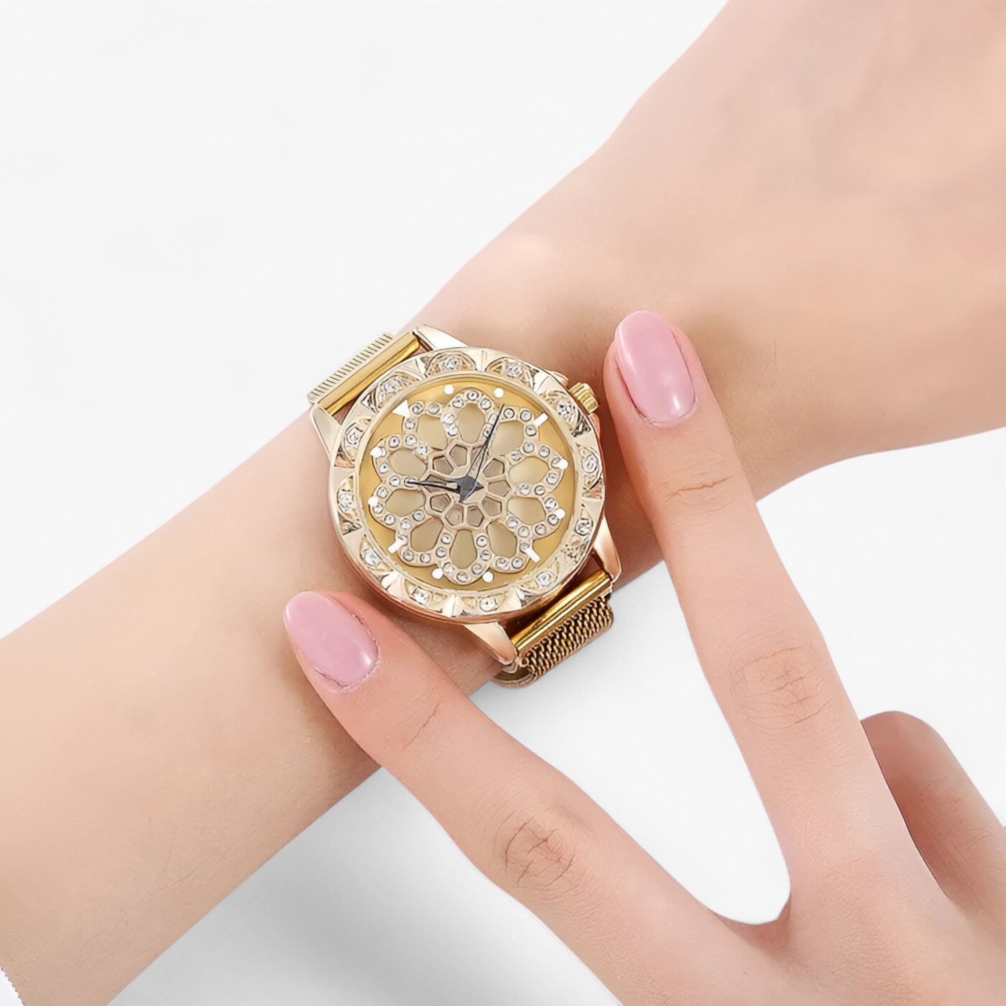 Lila | Orologio da donna con fibbia magnetica floreale - - female watch watch for women - Concept Palermo
