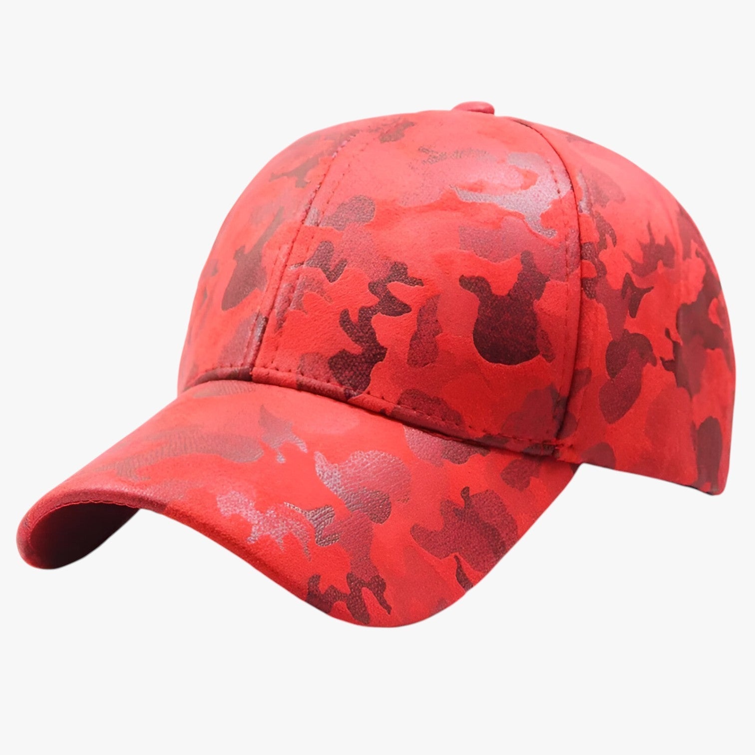 Carson | Elegante e comodo – Cappellino da baseball in suede camouflage per ogni look - rosso Regolabile - Baseball caps caps mens accessory mens cap - Concept Palermo