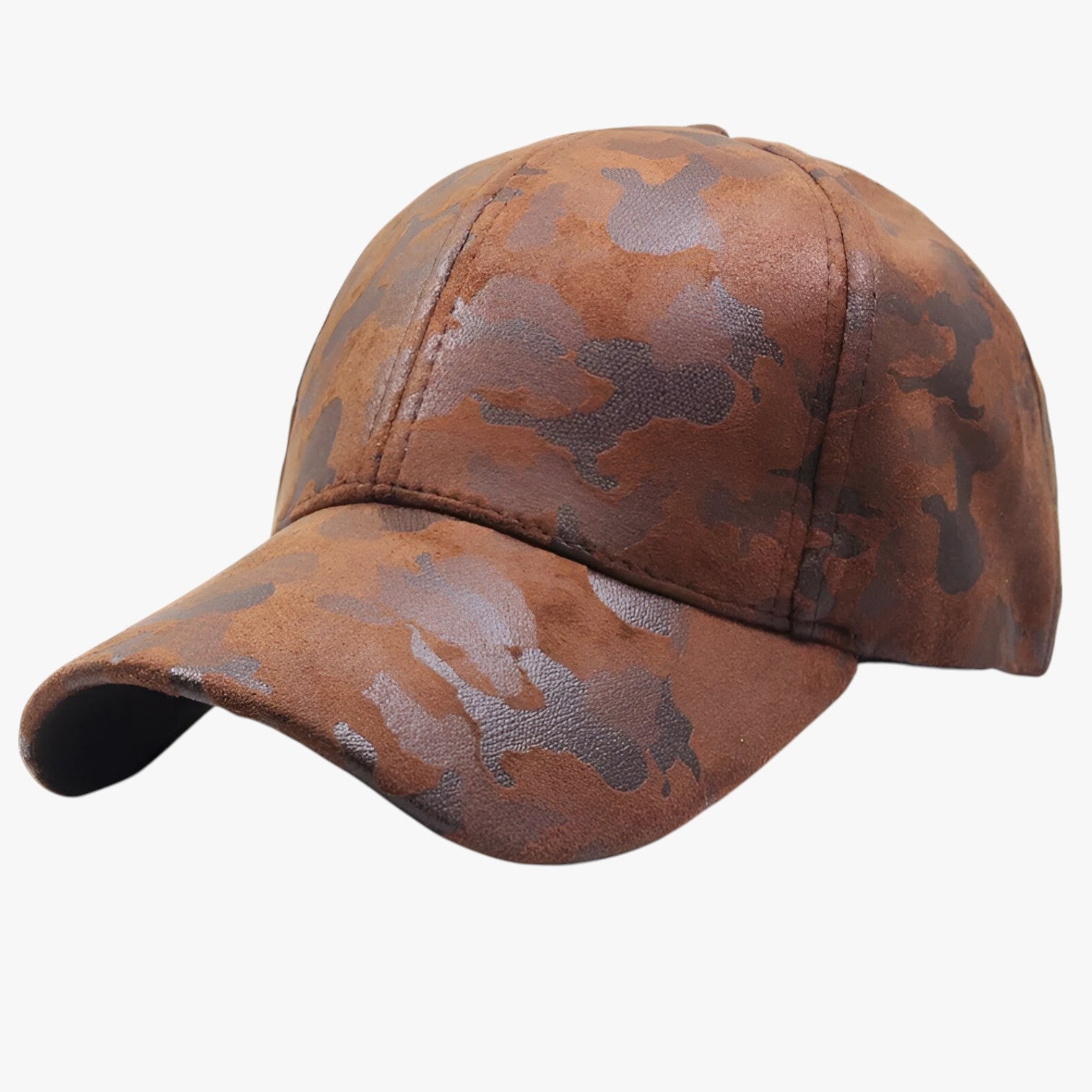 Carson | Elegante e comodo – Cappellino da baseball in suede camouflage per ogni look - marrone Regolabile - Baseball caps caps mens accessory mens cap - Concept Palermo