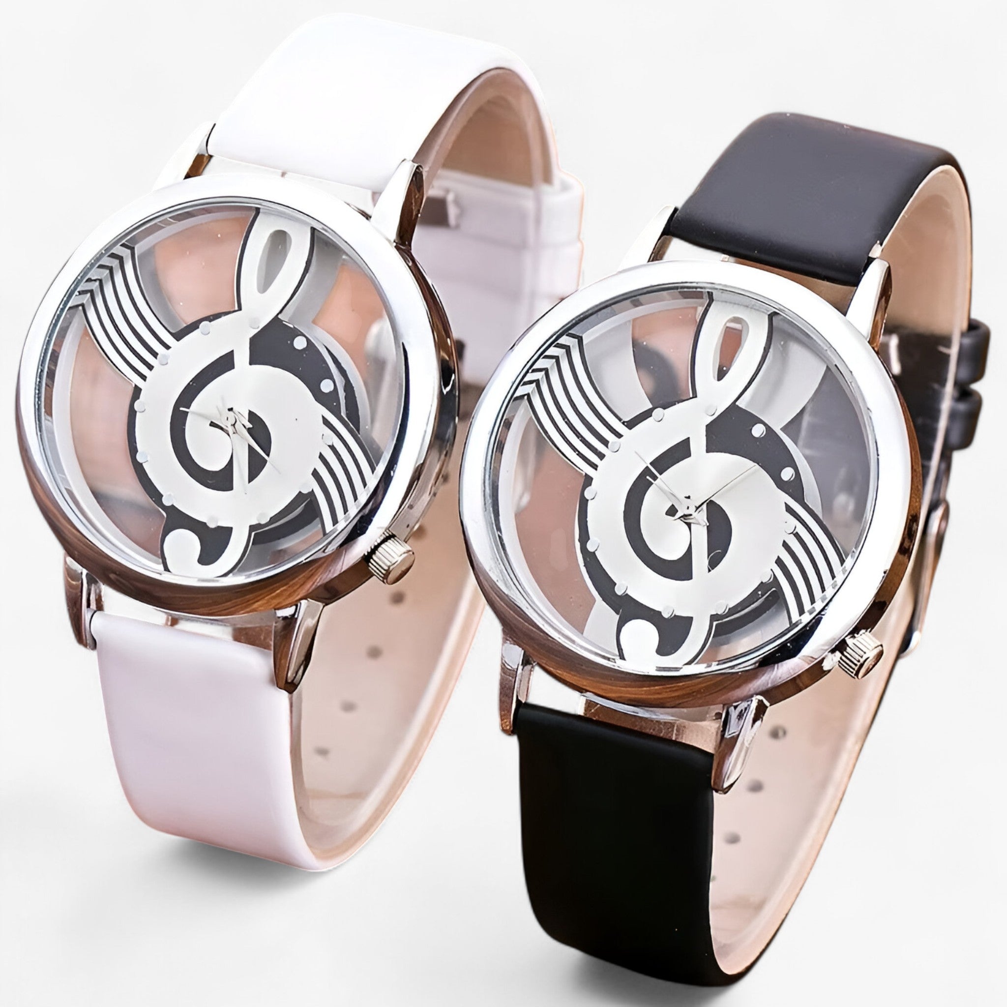 Larissa | Orologio musicale alla moda con cinturino in pelle - - female watch watch for women - Concept Palermo