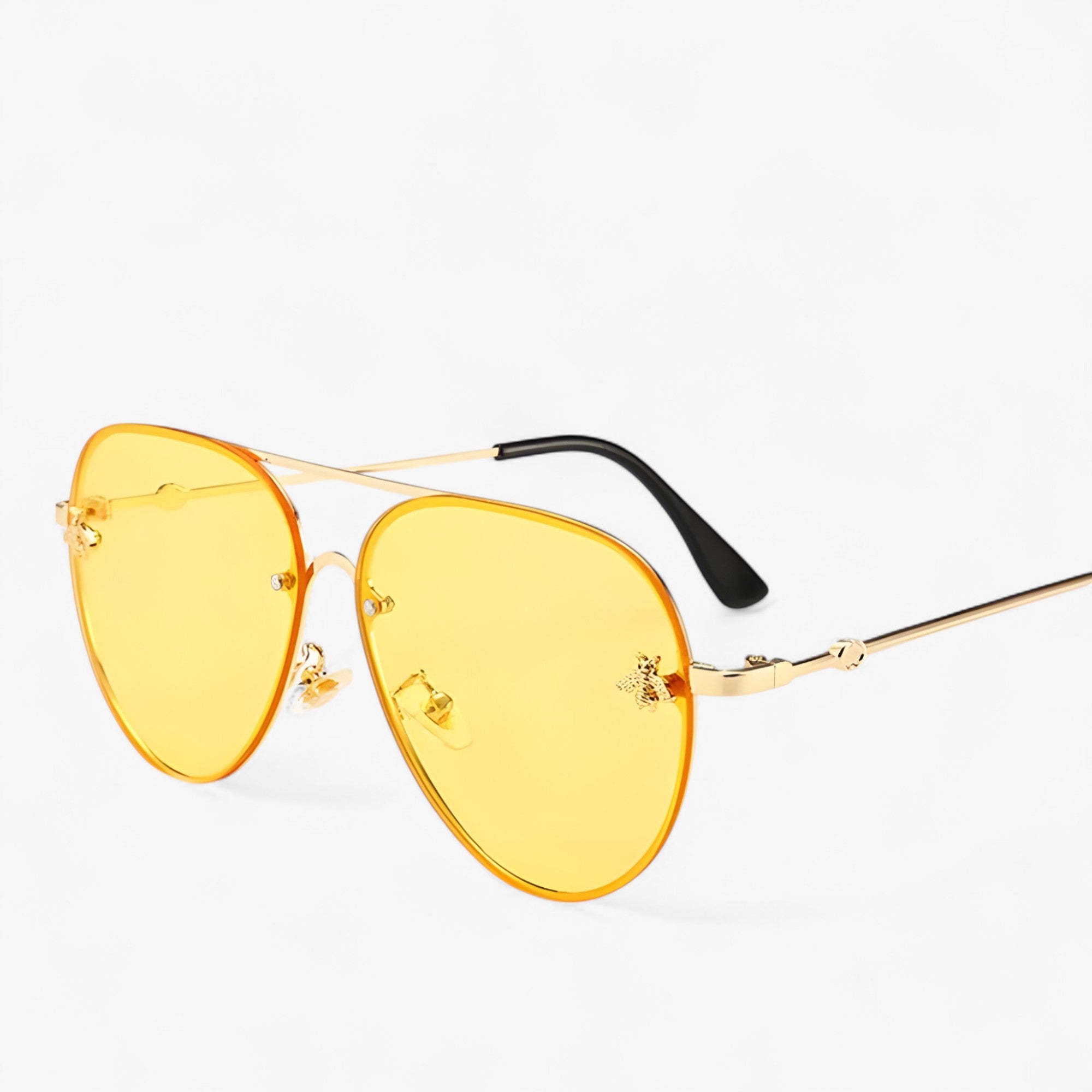 Joris | Occhiali da sole Bee Pilot vintage con montatura in metallo - oro argento - Fashion Sunglasses men sunglasses polarized mens sunglasses Polarized man sunglasses Sunglasses sunglasses polarized men - Concept Palermo