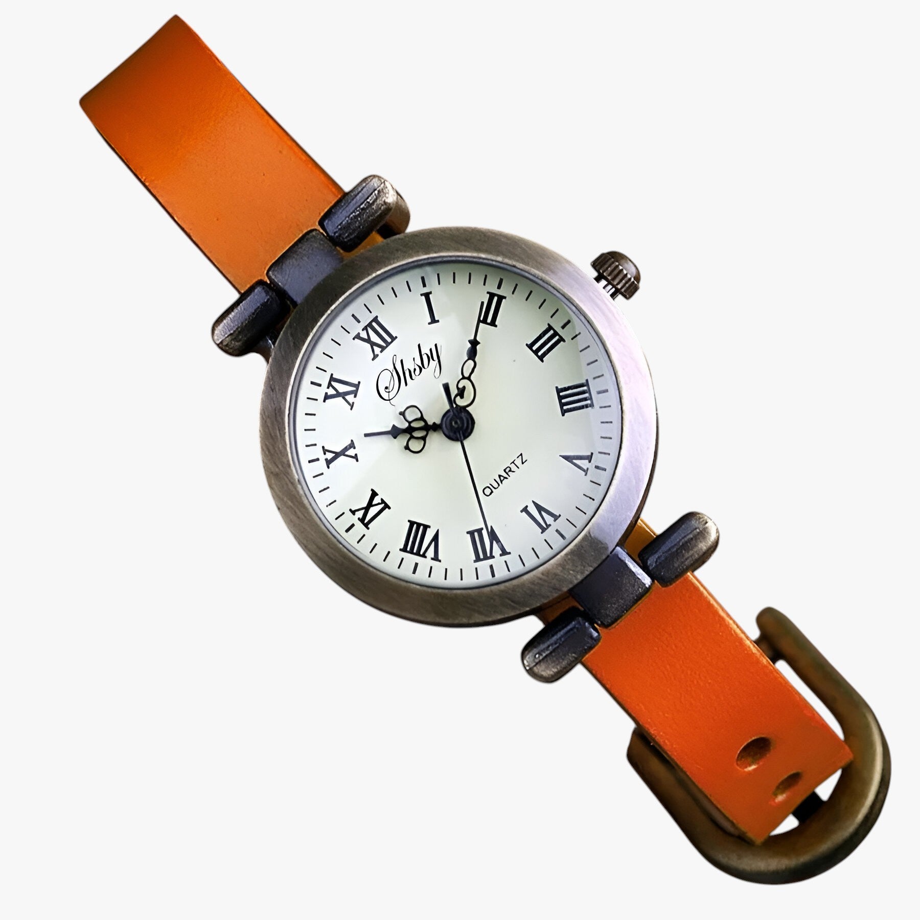 Kimber | Orologio Donna Shsby Eleganza Vintage in Pelle per Sera - arancio - female watch watch watch for women watches - Concept Palermo