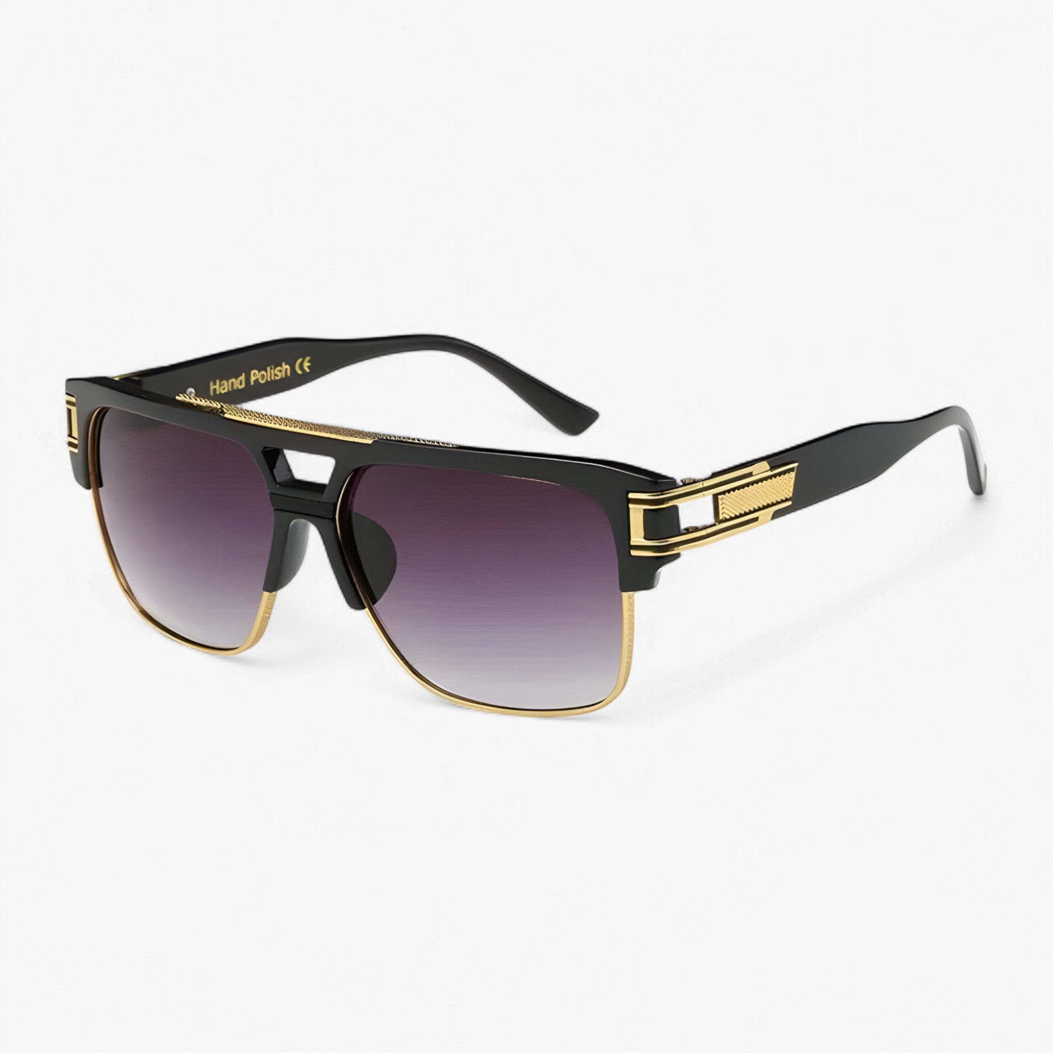 Emil | Occhiali da sole quadrati classici a specchio unisex - Nero completo - Fashion Sunglasses men sunglasses polarized mens sunglasses Polarized man sunglasses Sunglasses sunglasses polarized men - Concept Palermo