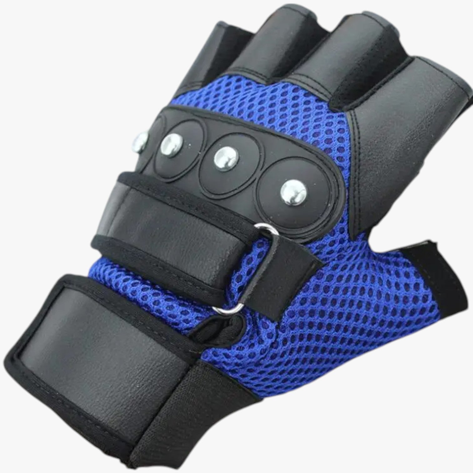 Rory | Guanti estivi da ciclismo con rivetti - Blu L - gloves gloves for men mens gloves - Concept Palermo