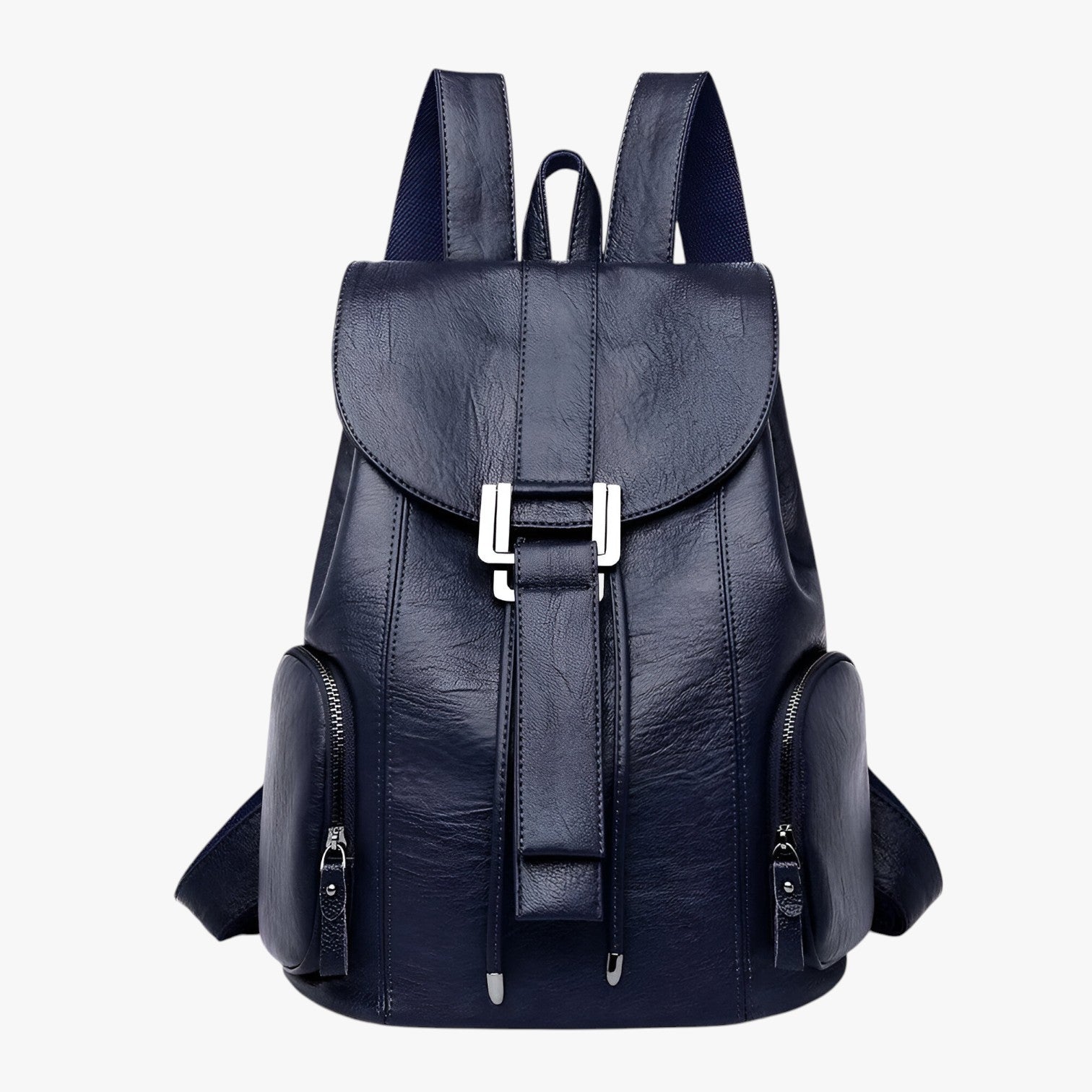 Charlie | Zaino in pelle alla moda con grande capacità - Blu navy - Backpacks Bags - Concept Palermo