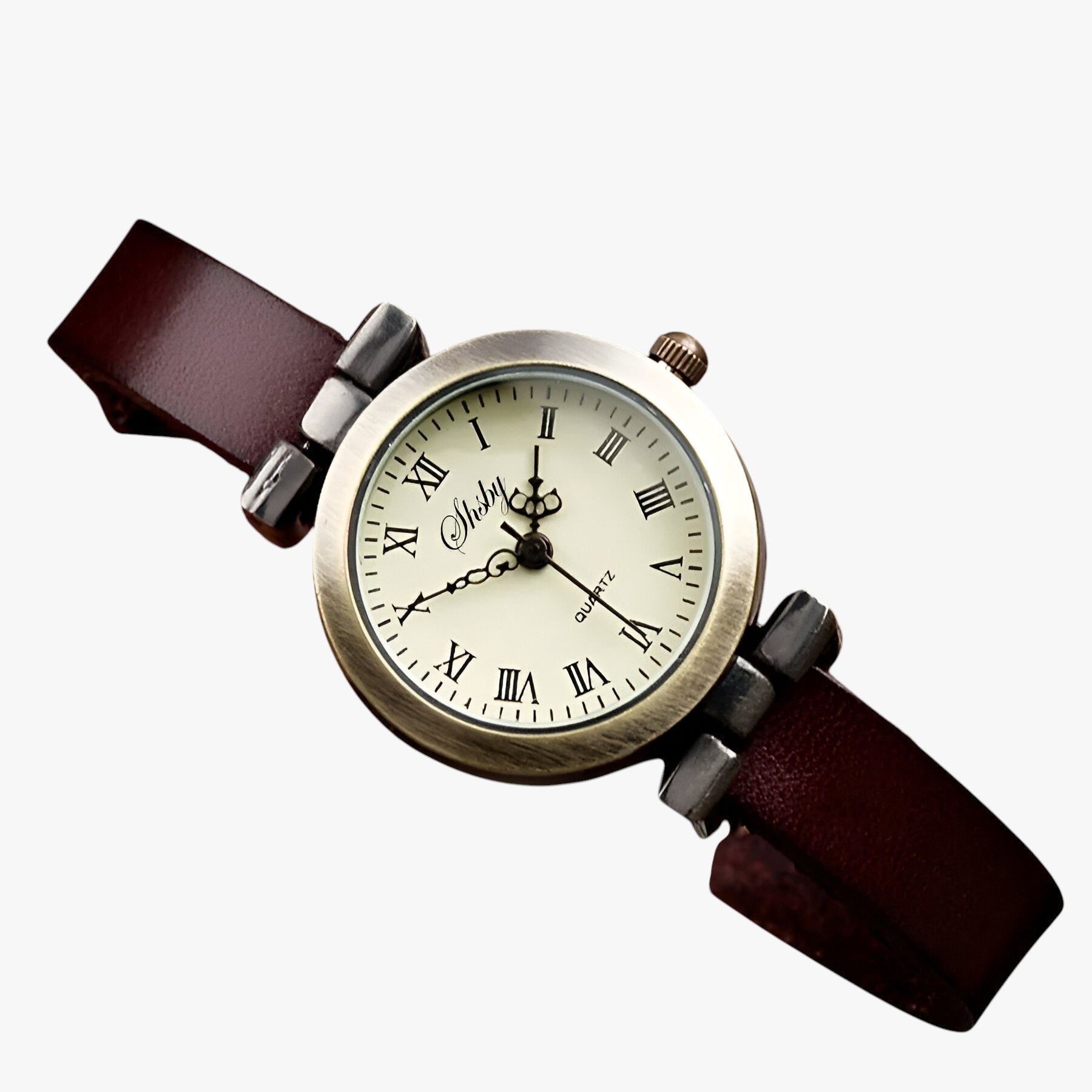 Kimber | Orologio Donna Shsby Eleganza Vintage in Pelle per Sera - marrone scuro - female watch watch watch for women watches - Concept Palermo
