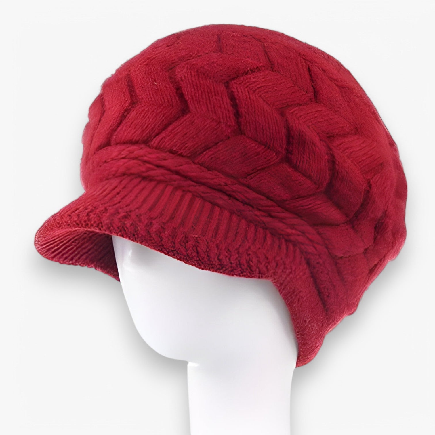 Lisette | Berretto Invernale Caldo In Peluche - Cappello Tricot In Finta Pelliccia - Bordeaux 55cm-58cm - hats womens hat - Concept Palermo