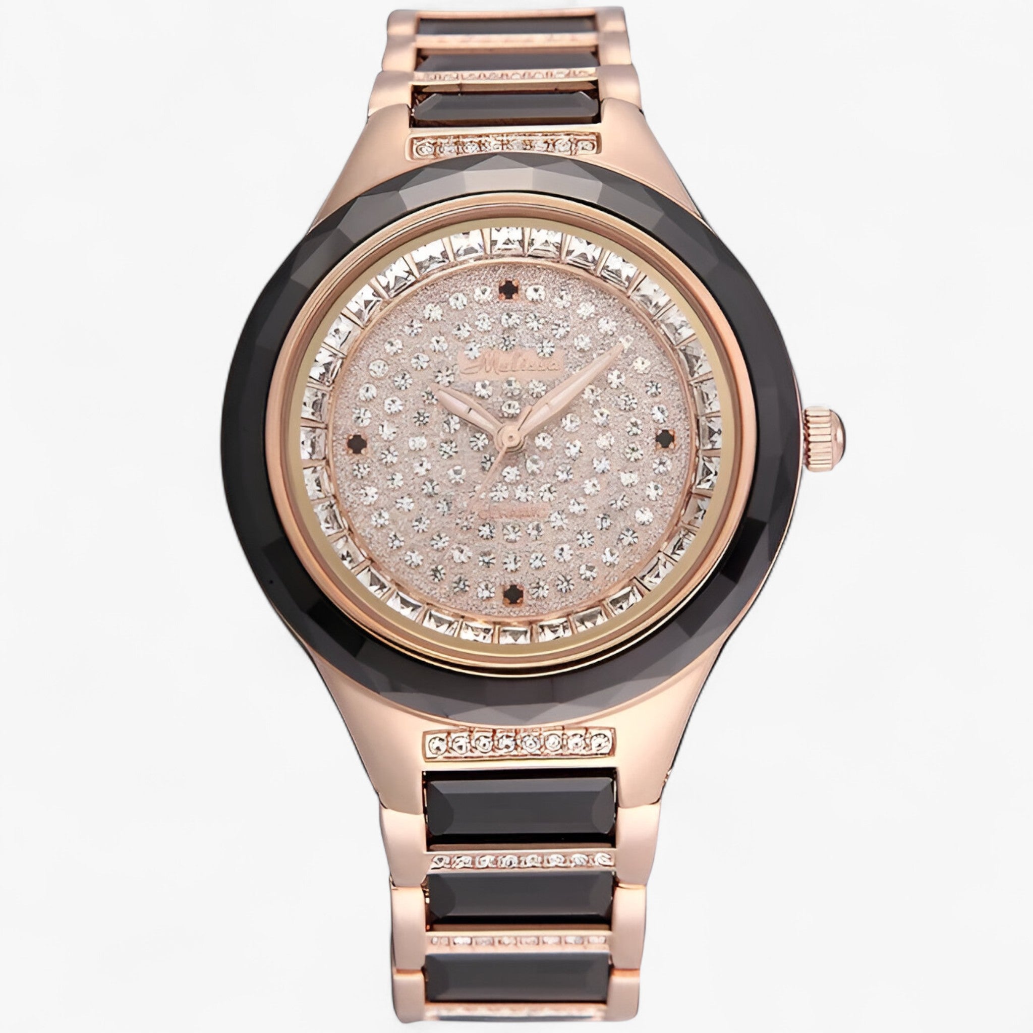 Katirina | Orologio in ceramica con cristallo austriaco - Rosa Nera - female watch watch for women - Concept Palermo