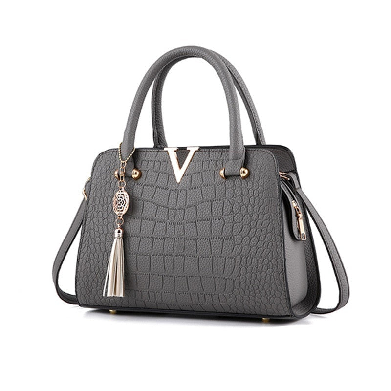 Borsa in pelle di coccodrillo - Grigio - Bags handbags Women's handbags - Concept Palermo