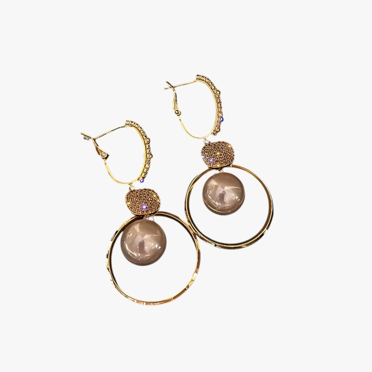 Evelyn | Elegante Radiosa - Orecchini a cerchio oversized con accenti dorati - - Accessories Jewelry EARRINGS womens earring - Concept Palermo