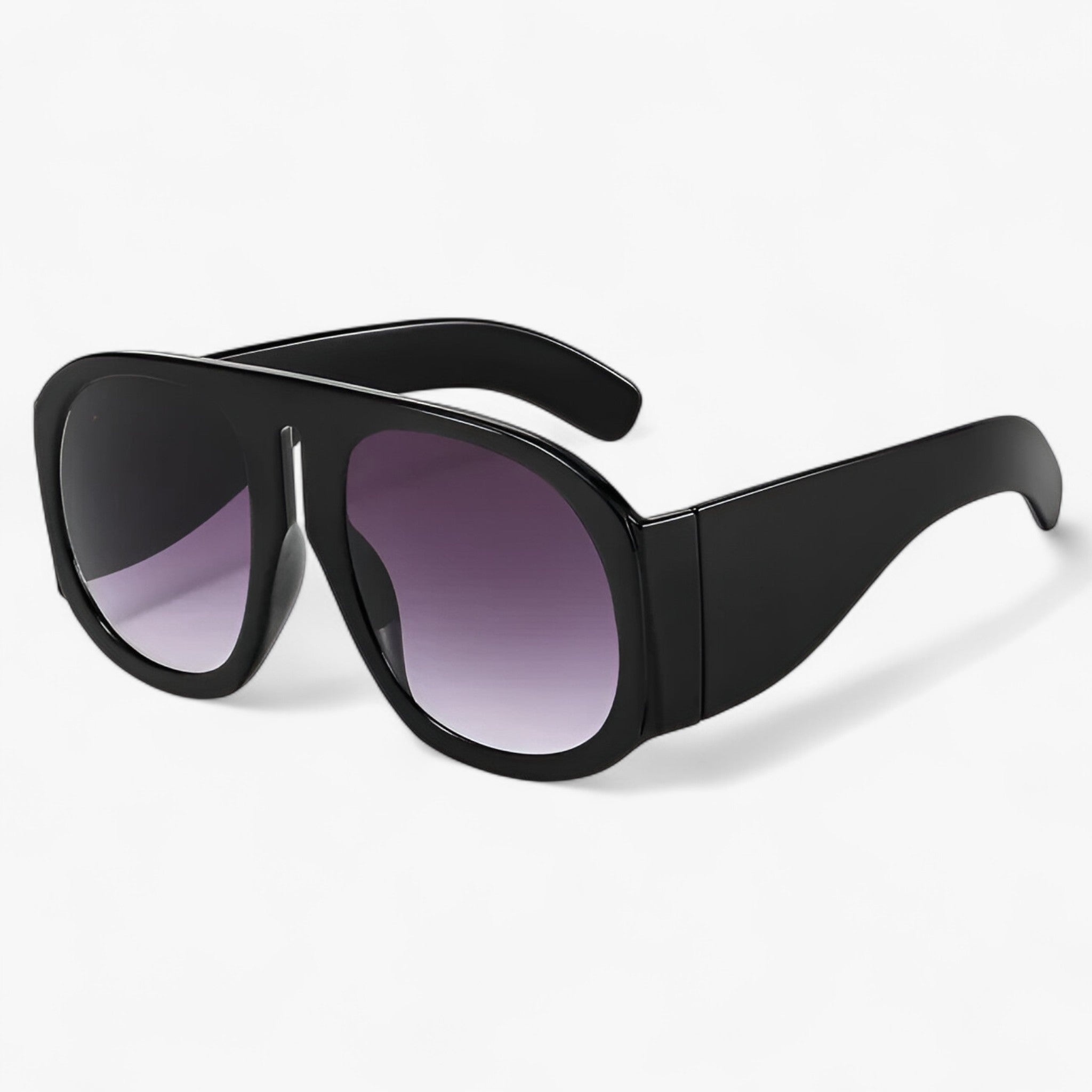 Lorenzo | Occhiali da sole rotondi oversize dallo stile retrò - Nero Grigio 1pcs - mens sunglasses Polarized man sunglasses Sunglasses sunglasses polarized men - Concept Palermo