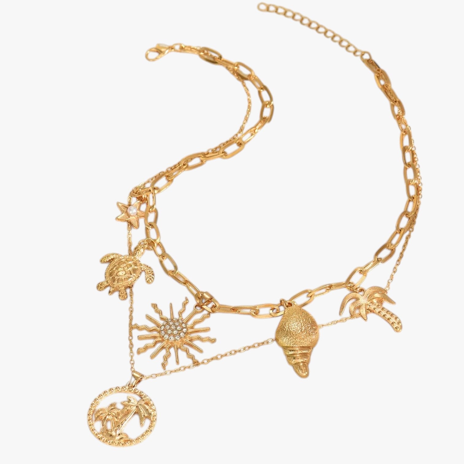 Lina | Collana estiva minimale con conchiglia e stella marina - - elegant womens necklaces Fashion Necklaces necklace Necklaces for Women - Concept Palermo