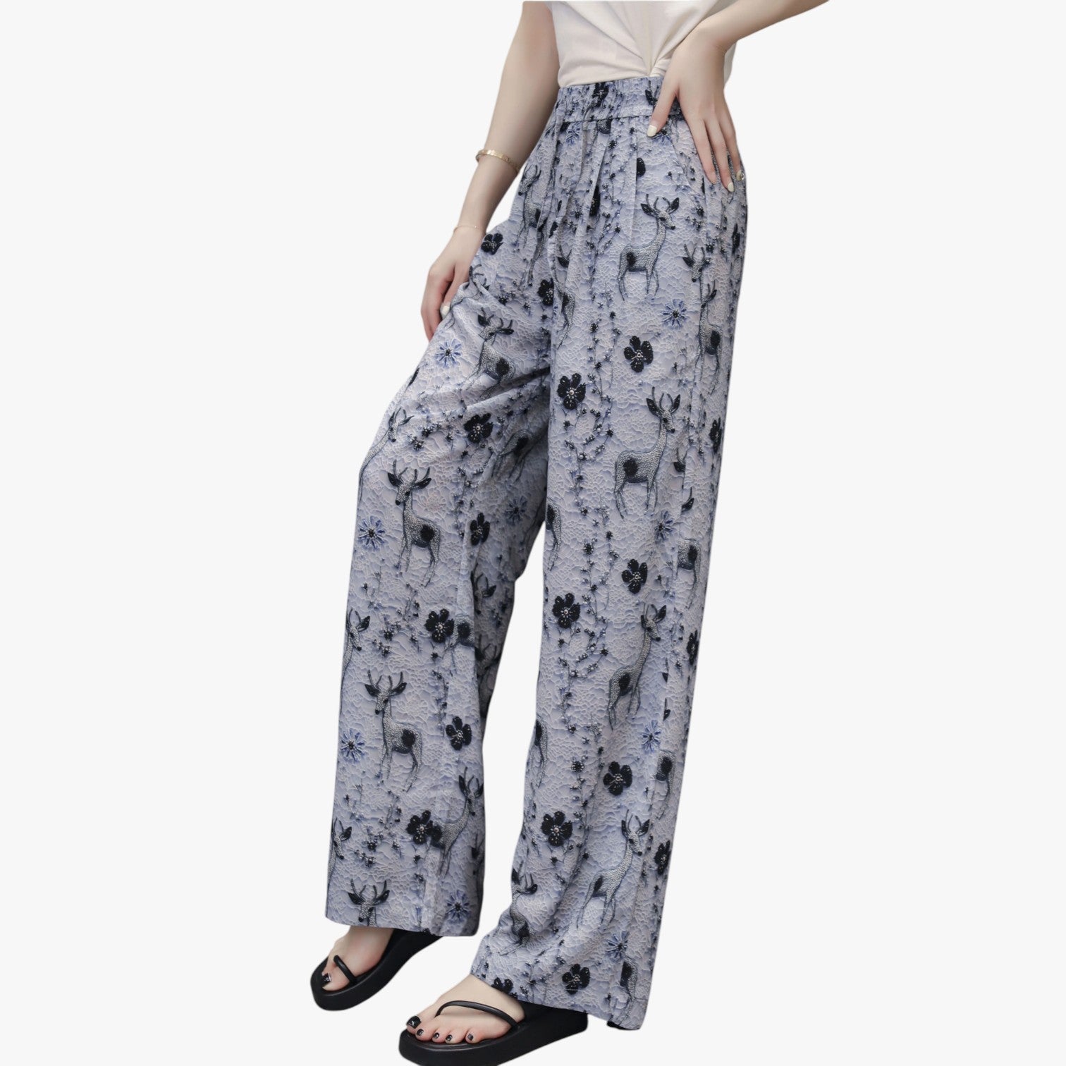Cheryl | Pantaloni estivi in chiffon con tasche – Leggeri e casual - - pants pants for women women pants - Concept Palermo
