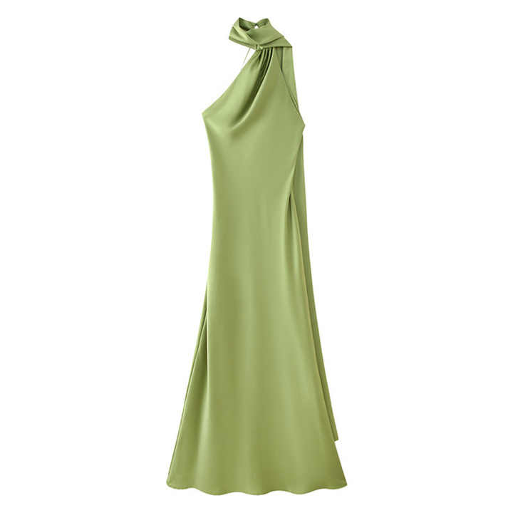 Lia – Abito da Sera Sofisticato con Schiena Scoperta e Strascico Fluido - Verde - DRESS Dresses robes - Concept Palermo
