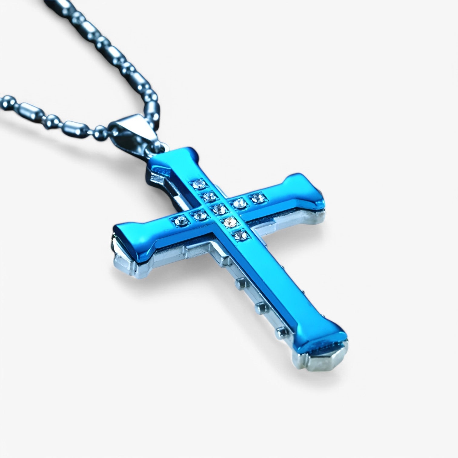 Kai | Collana a croce in cristallo splendente – Stile e significato - - mens accessory Necklace necklace for men NECKLACES - Concept Palermo