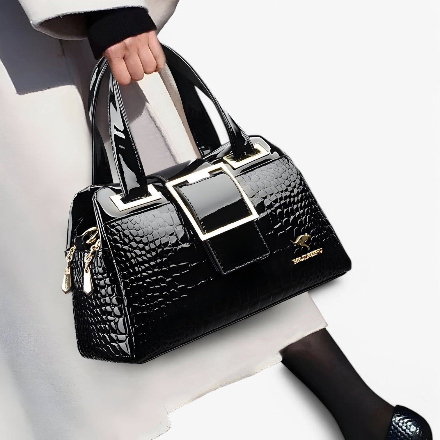 Dania | Elegante e Spazioso – Borsa a Tracolla in Finto Coccodrillo di Lusso - - Bags handbags women bags - Concept Palermo