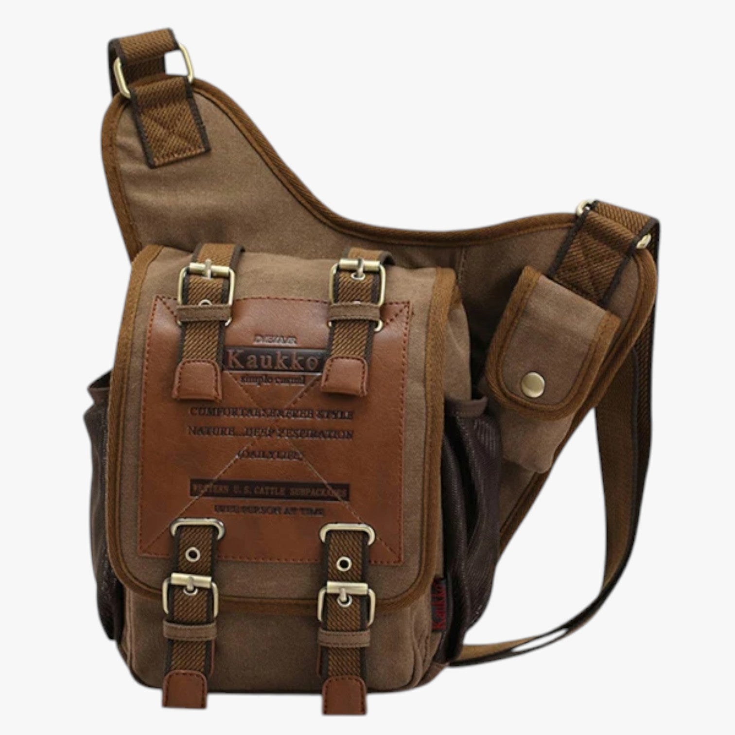 Adam | Borsa Messenger Uomo in Nylon Vintage Pratica, Leggera, Sempre con Te - khaki - bag Bags bags for men Crossbody Bags mens bag Shoulder & Crossbody Bags - Concept Palermo
