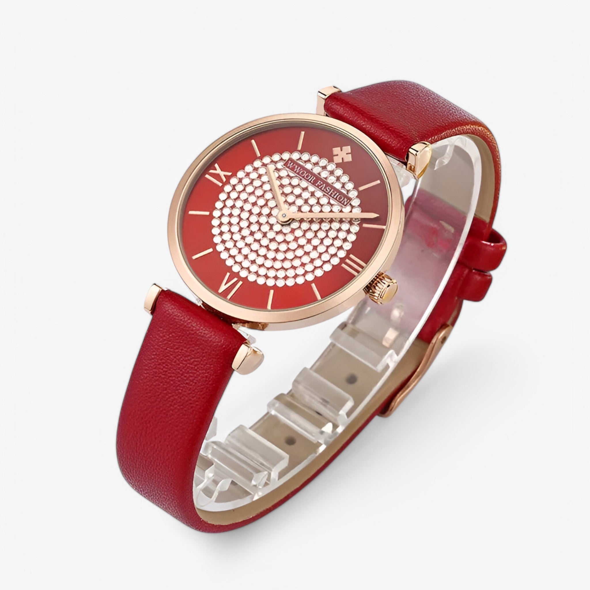 Valeria | Orologio elegante in pelle rossa - - watch for women - Concept Palermo