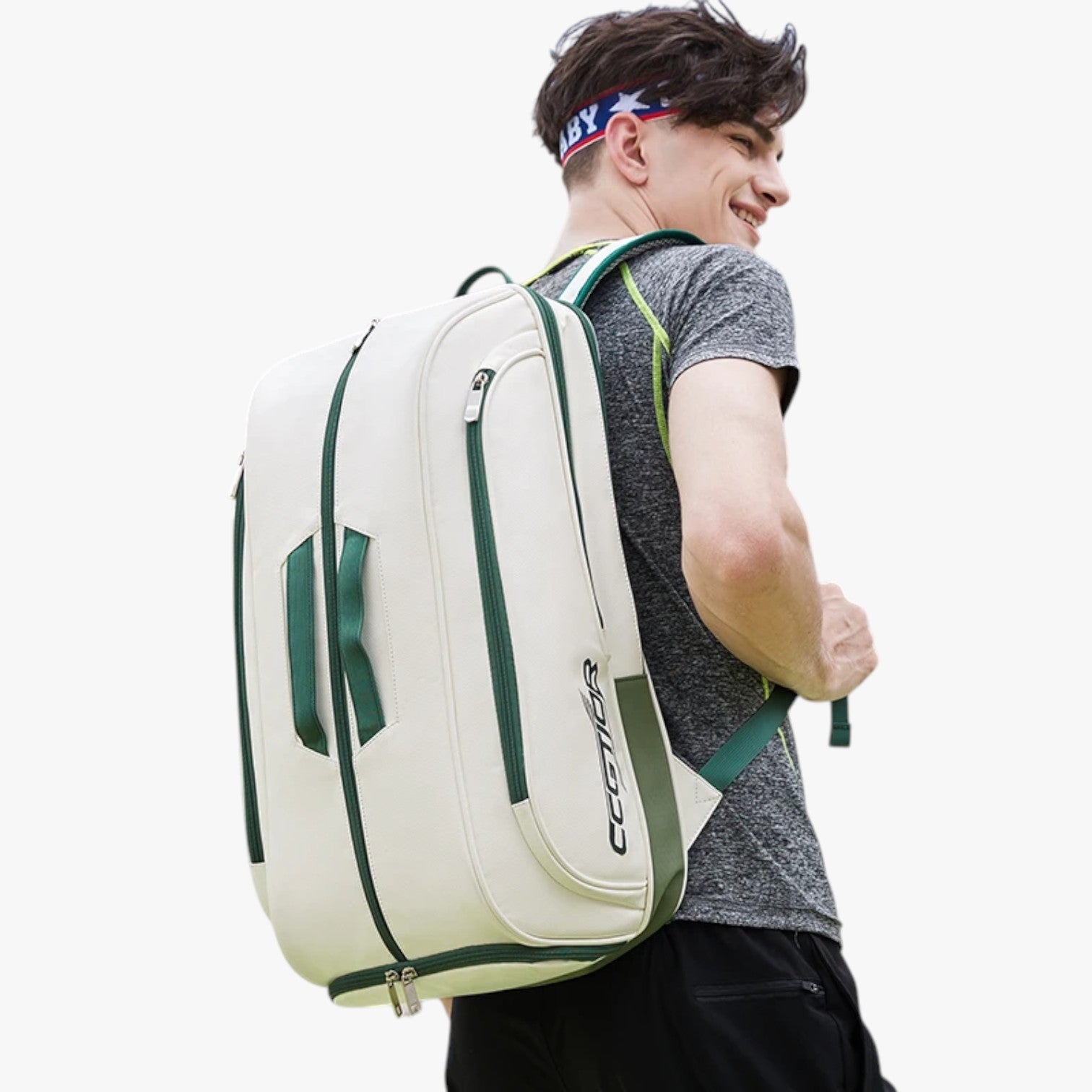 Adriel | Zaino da tennis impermeabile con porta scarpe e stile in PU - - Backpack Backpacks - Concept Palermo