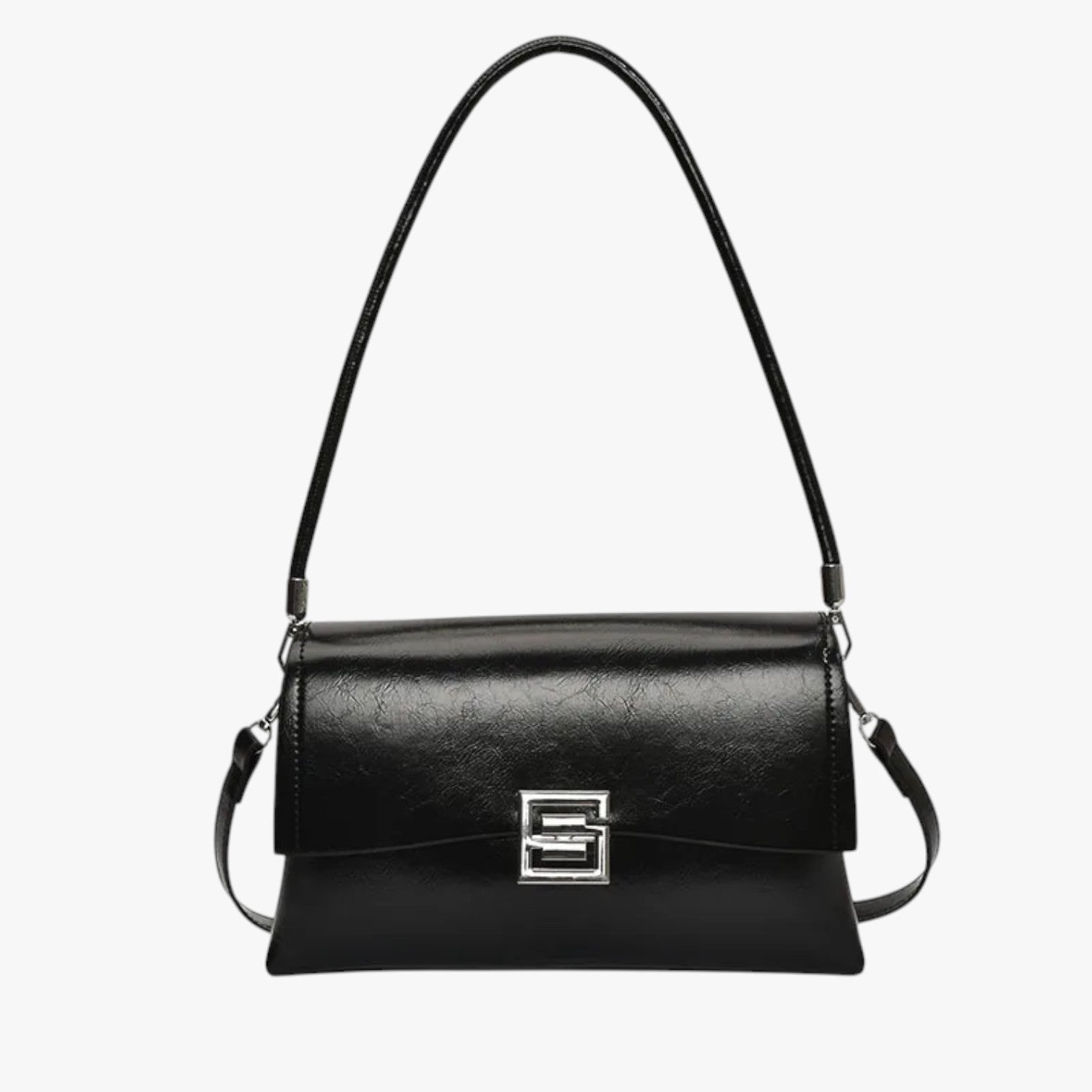 Amelia | Elegante borsa a conchiglia - con una finitura lussuosa per un tocco raffinato - Nero - Bags women bags Women's handbags - Concept Palermo