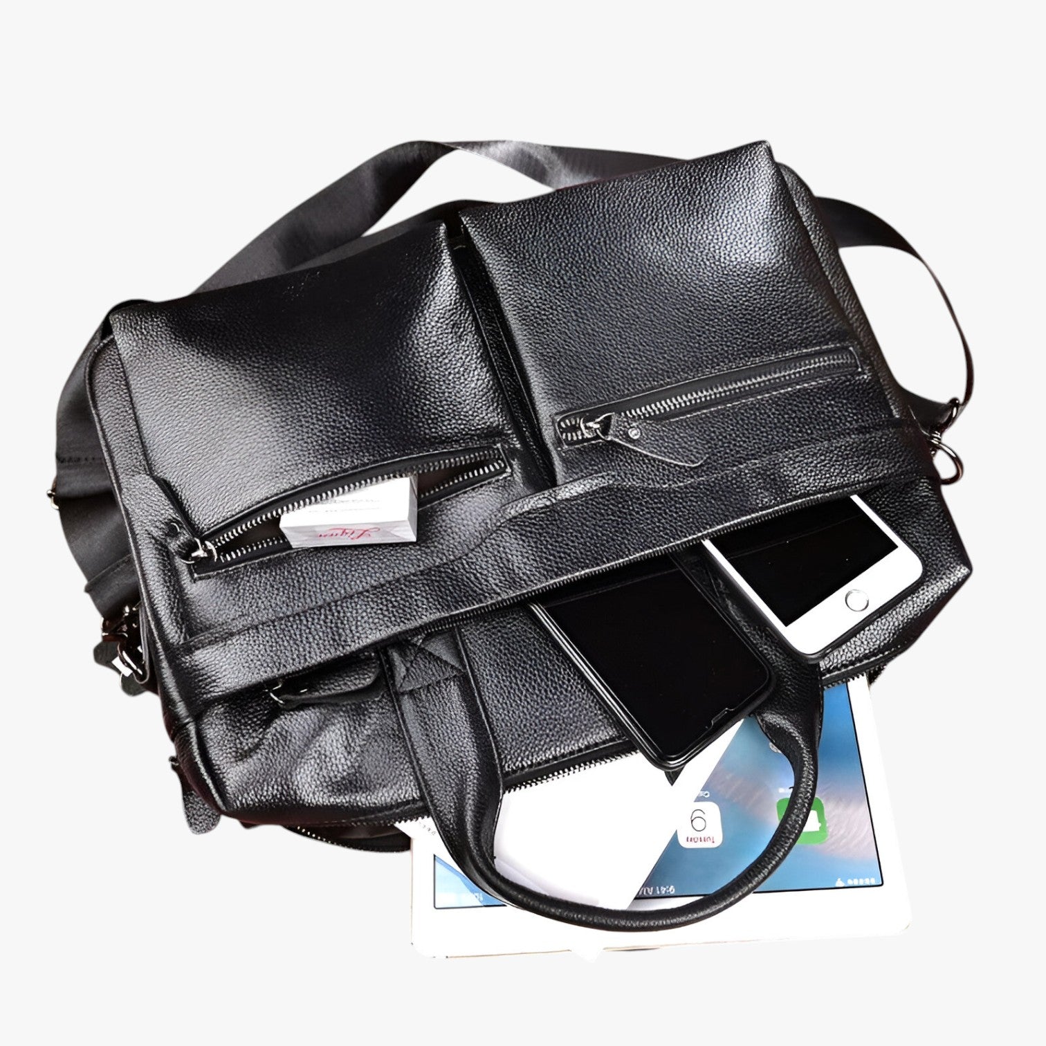 Benjamin | Borsa da Viaggio Uomo in Vera Pelle Elegante Valigetta Tracolla per Laptop - - Bags bags for men - Concept Palermo
