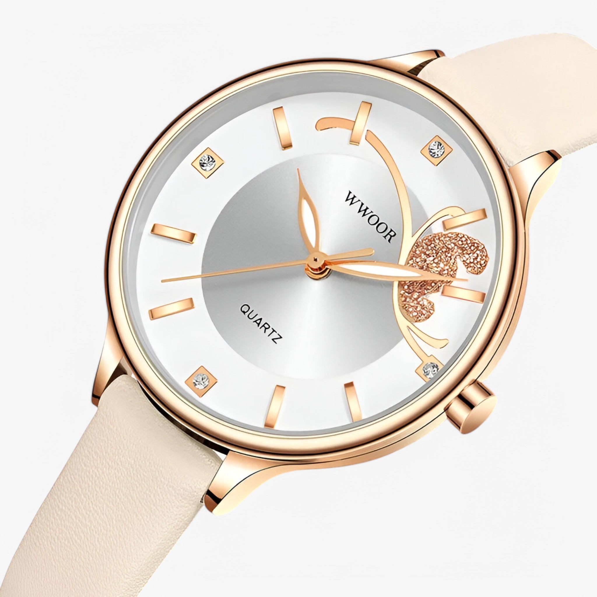 Vivian | Orologio di lusso al quarzo in pelle bianca - - watch for women - Concept Palermo