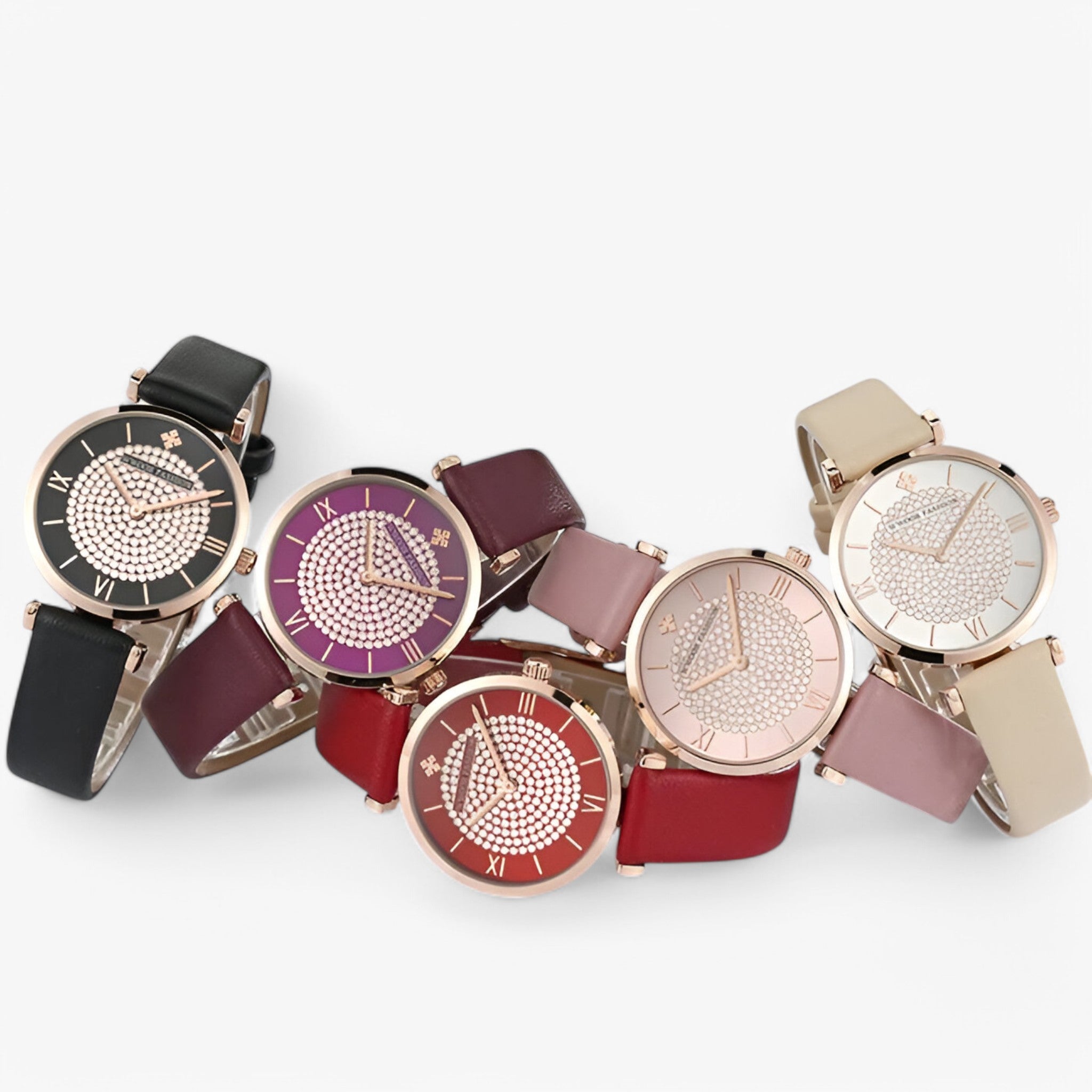 Valeria | Orologio elegante in pelle rossa - - watch for women - Concept Palermo
