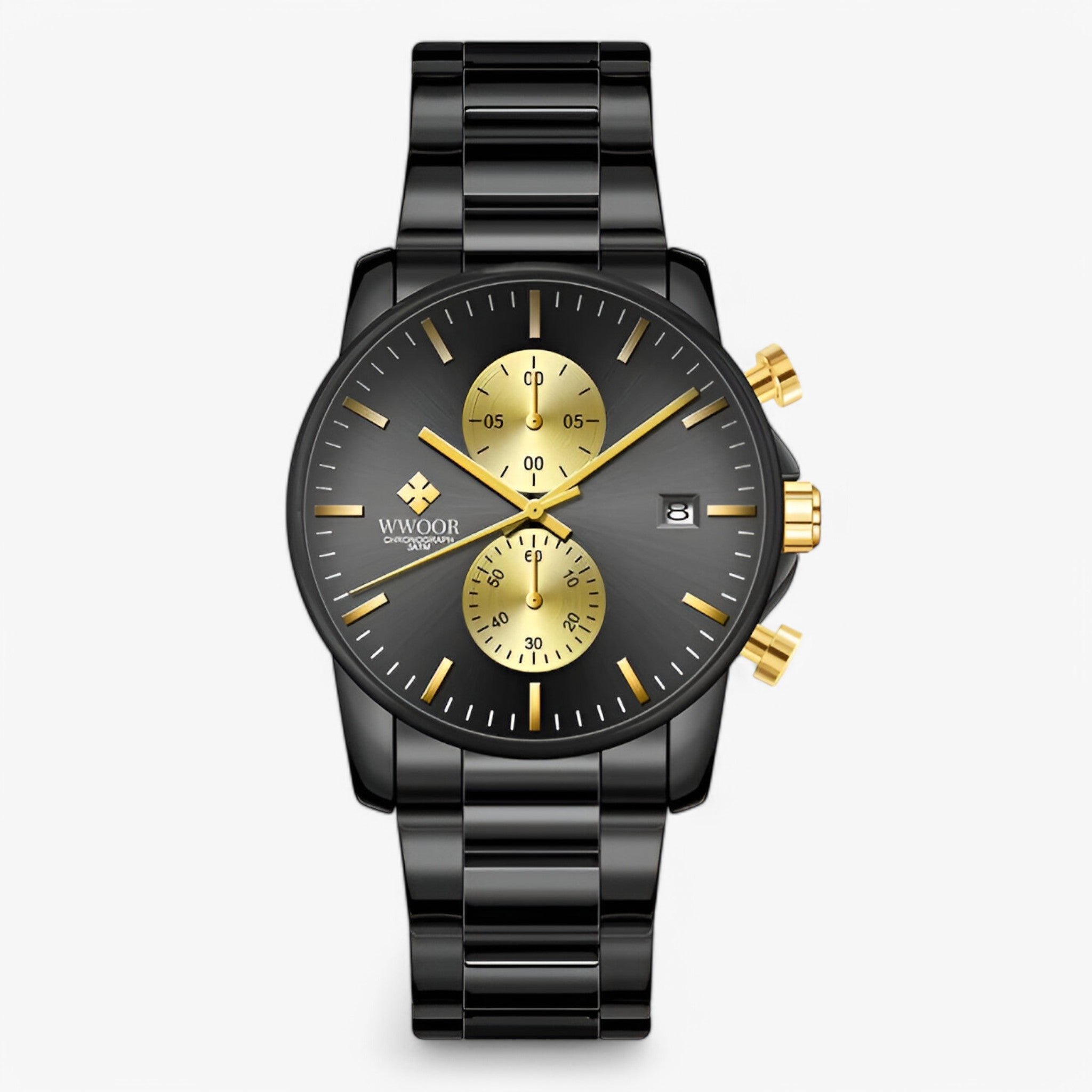 Nico | Orologio Cronografo Business di Lusso - Nero Oro - - Concept Palermo