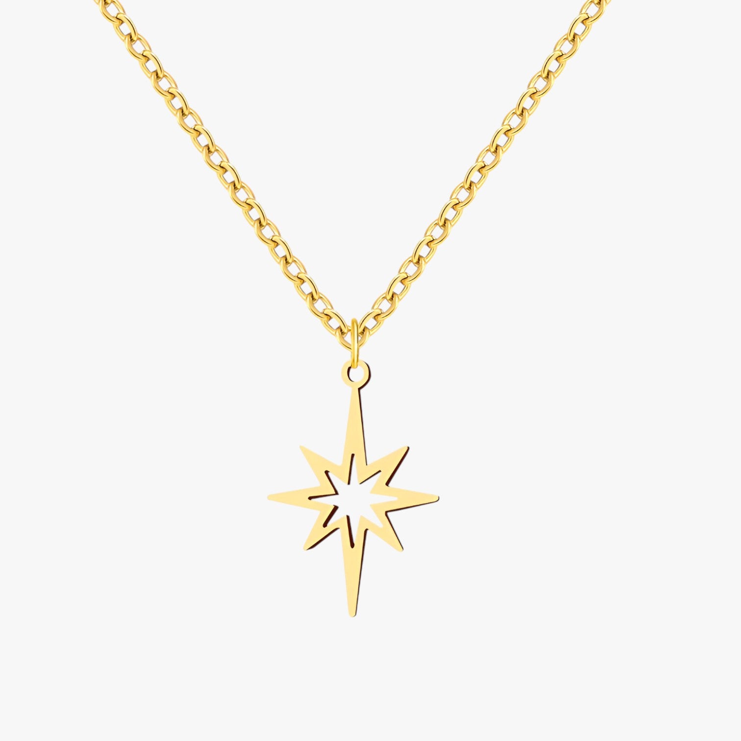 Lilith | Elegante collana con ciondolo a stella in acciaio inossidabile - - elegant womens necklaces necklace NECKLACES Necklaces for Women - Concept Palermo