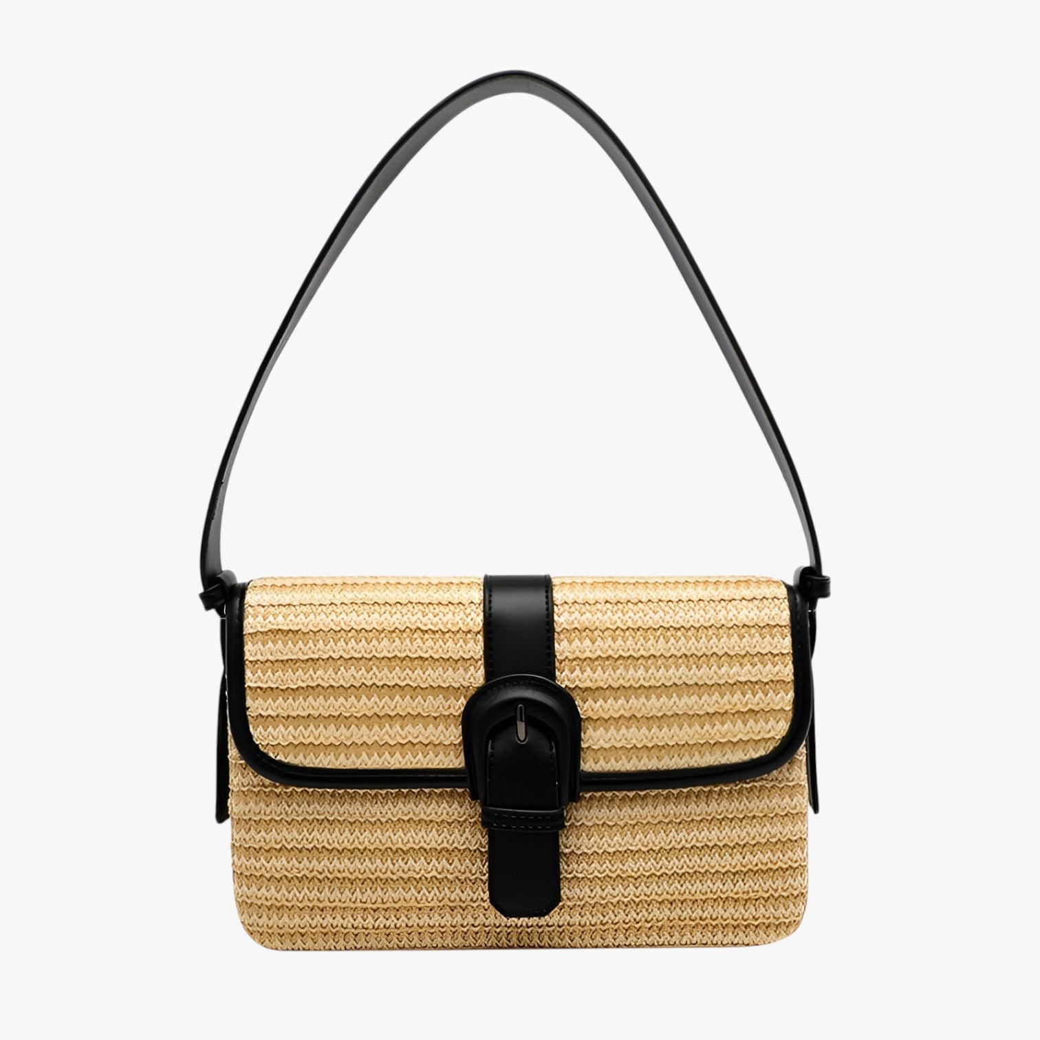 Amelie | Borsa da spiaggia in rattan fatta a mano di lusso - NERO - handbags Women's handbags - Concept Palermo