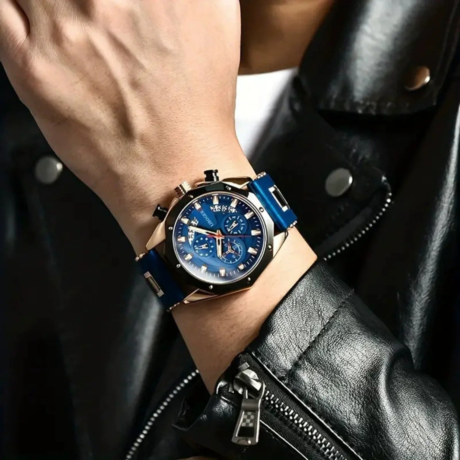 Herbert | Orologio sportivo impermeabile in silicone blu - - watch watch for men WATCHES FOR MEN Wristwatch - Concept Palermo