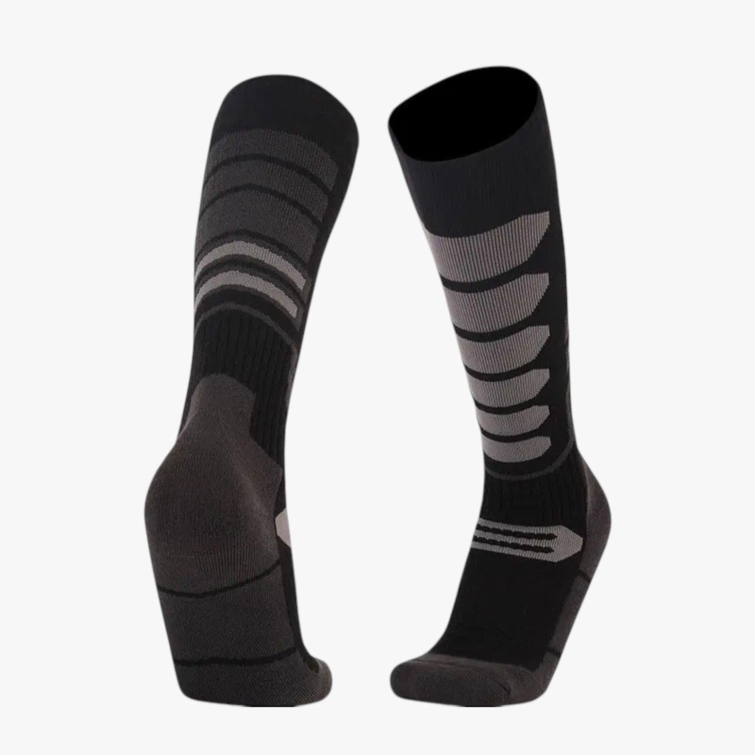 Kaleb | Calzini da sci e trekking – Extra spessi e traspiranti - L Nero - Hiking Socks socks - Concept Palermo