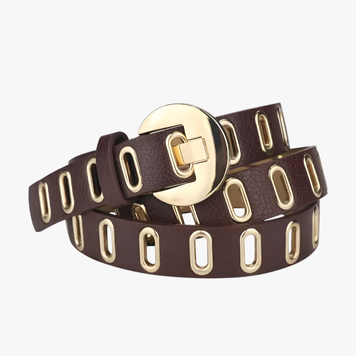 Ellie | Cintura Grunge Donna Regolabile Stile Punk con Fibbia in Lega - marrone - Belts belts for woman waist belt for women Womens belt - Concept Palermo