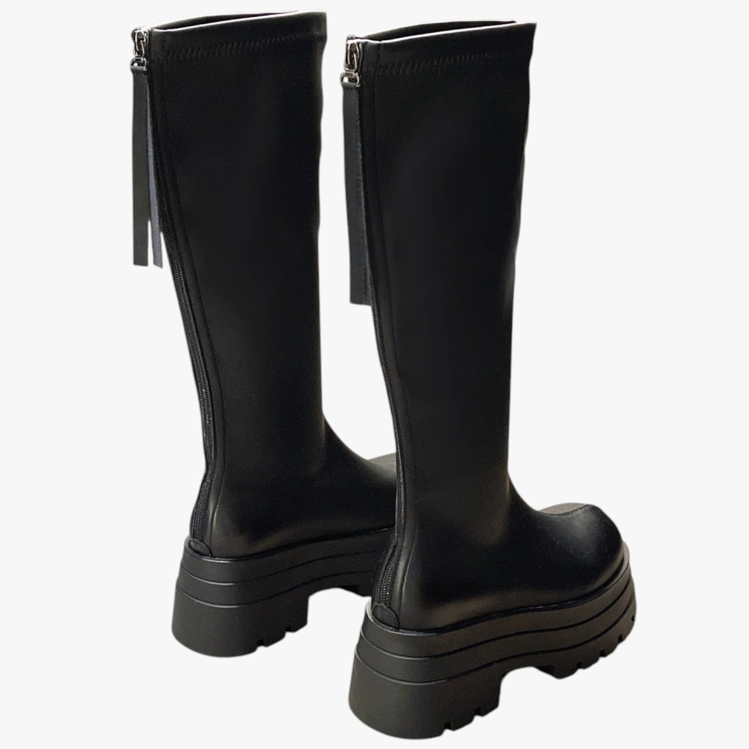 Mina | Stivali Donna Moda Trendy con Zip, Suola Spessa & Comfort Extra sopra il Ginocchio - - Boots & Shoes shoes shoes for women - Concept Palermo