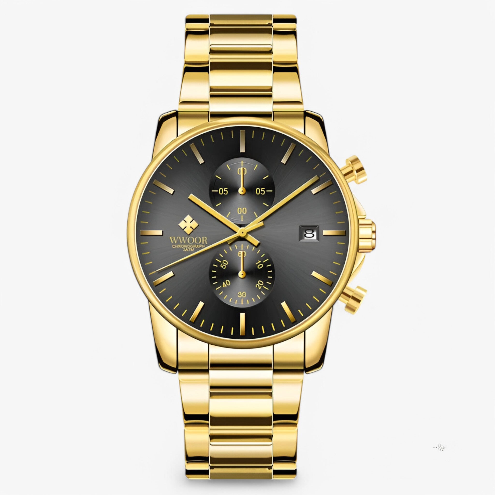 Marco | Movimento cronografo leggero in acciaio inossidabile - Oro Nero - - Concept Palermo