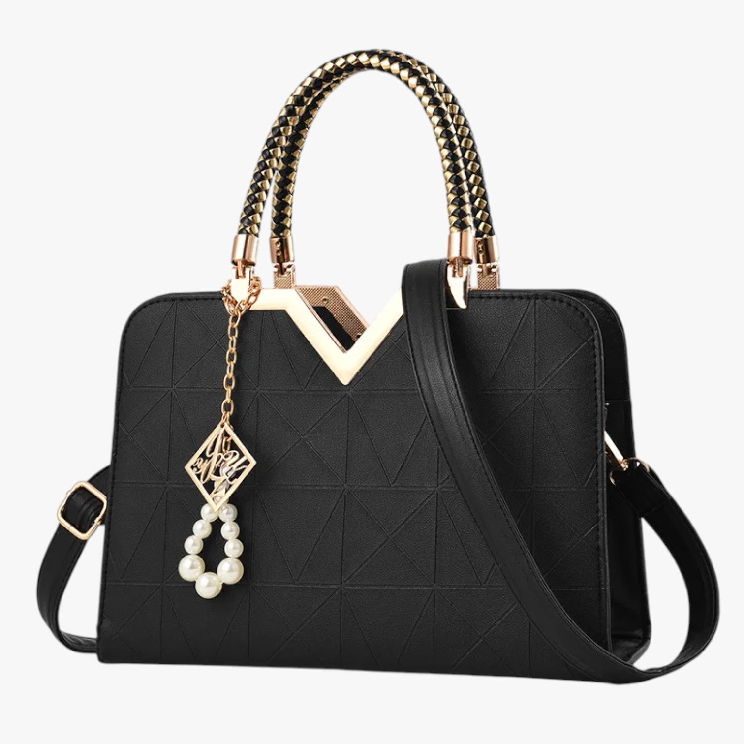 Pamela | Autumn Chic - Elegante borsa con cerniera e perle - - Bags women bags Women's handbags - Concept Palermo