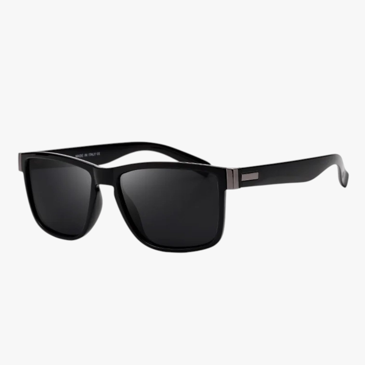 Nikolas | Occhiali da Sole Retrò Unisex Polarizzati, UV400, Anti-Riflesso, Stile di Design - 01 Black Polarized - Fashion Sunglasses mens sunglasses Sunglasses sunglasses polarized men - Concept Palermo