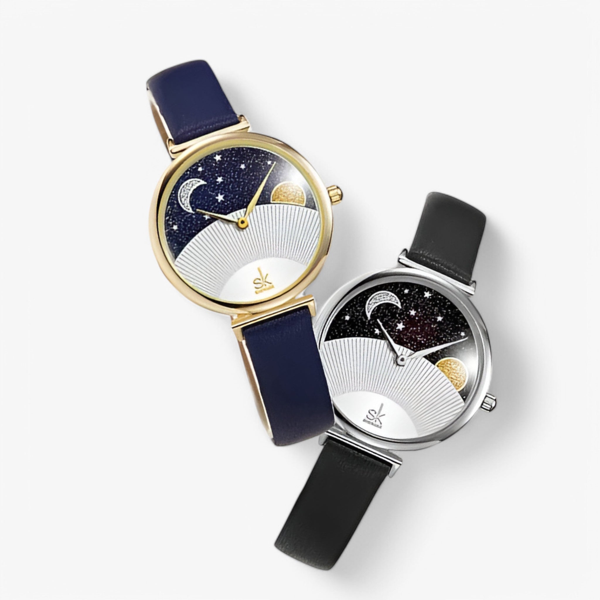 Luna | Orologio da donna con quadrante romantico luna e stelle - - female watch watch for women - Concept Palermo