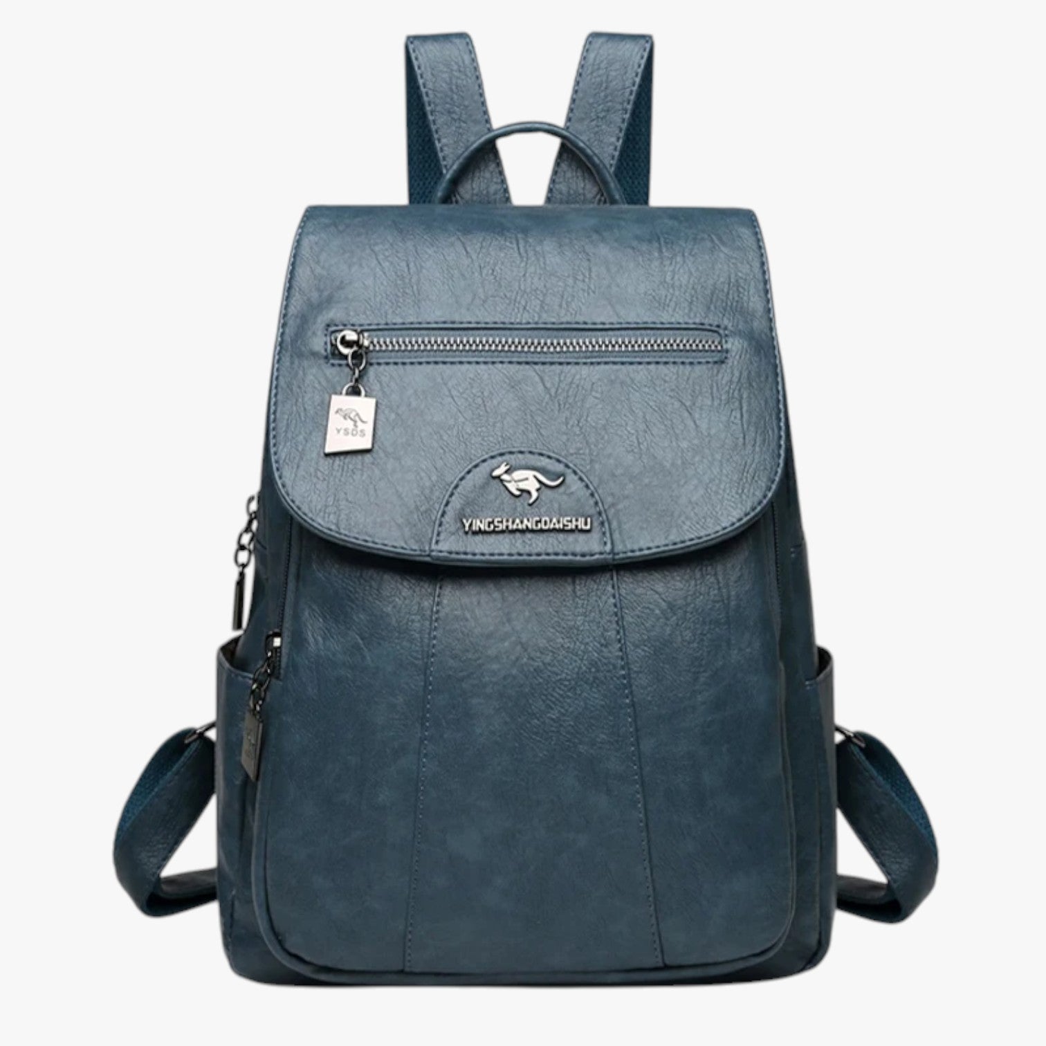 Laura | Zaino vintage in pelle – morbido, elegante e perfetto per viaggiare - Blu chiaro - Backpacks Bags women bags - Concept Palermo