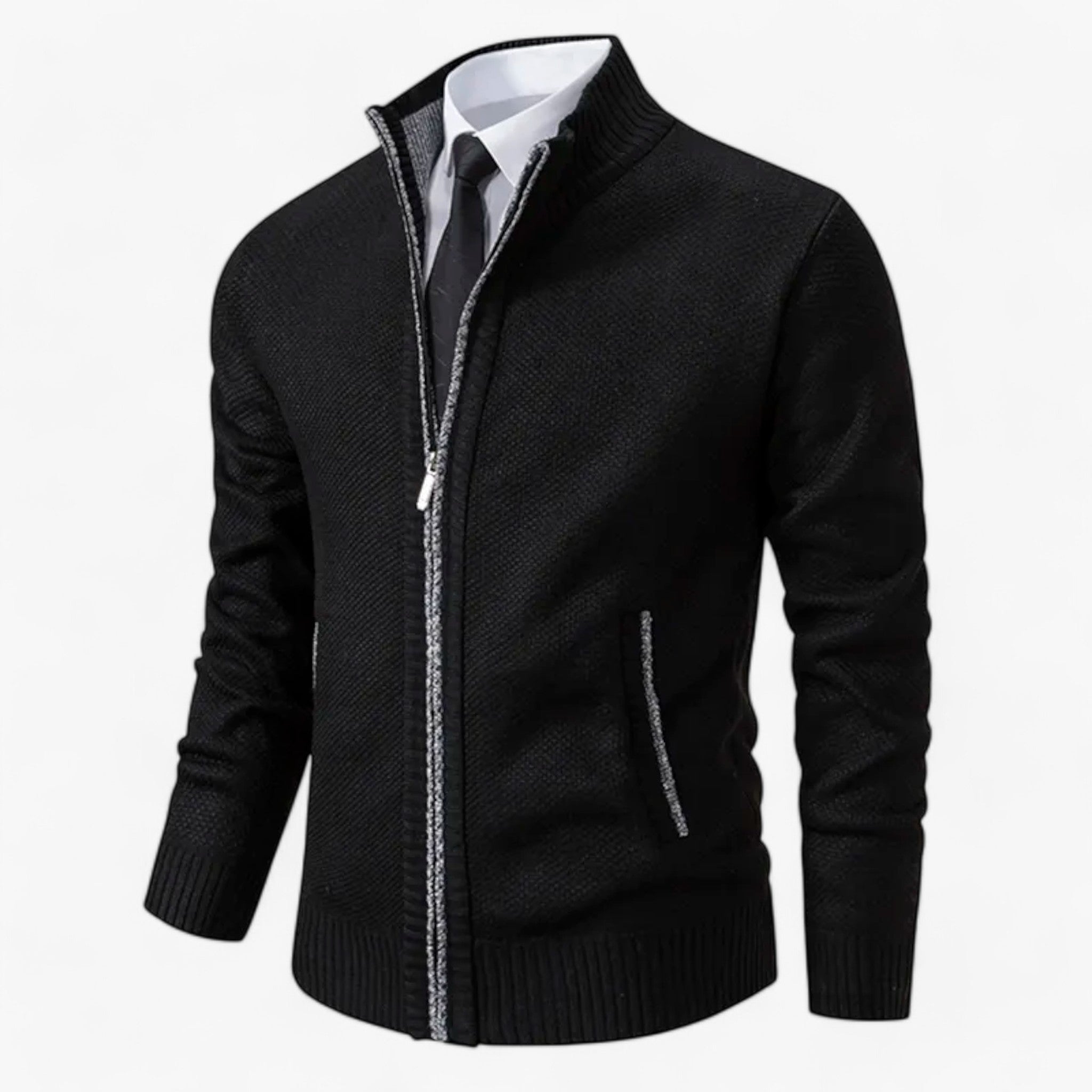 Erik | Giacca Chic per Uomini - Eleganza Senza Tempo per Ogni Occasione - Nero - Heren MÄNNER Pullover & Jacken Tops - Concept Palermo