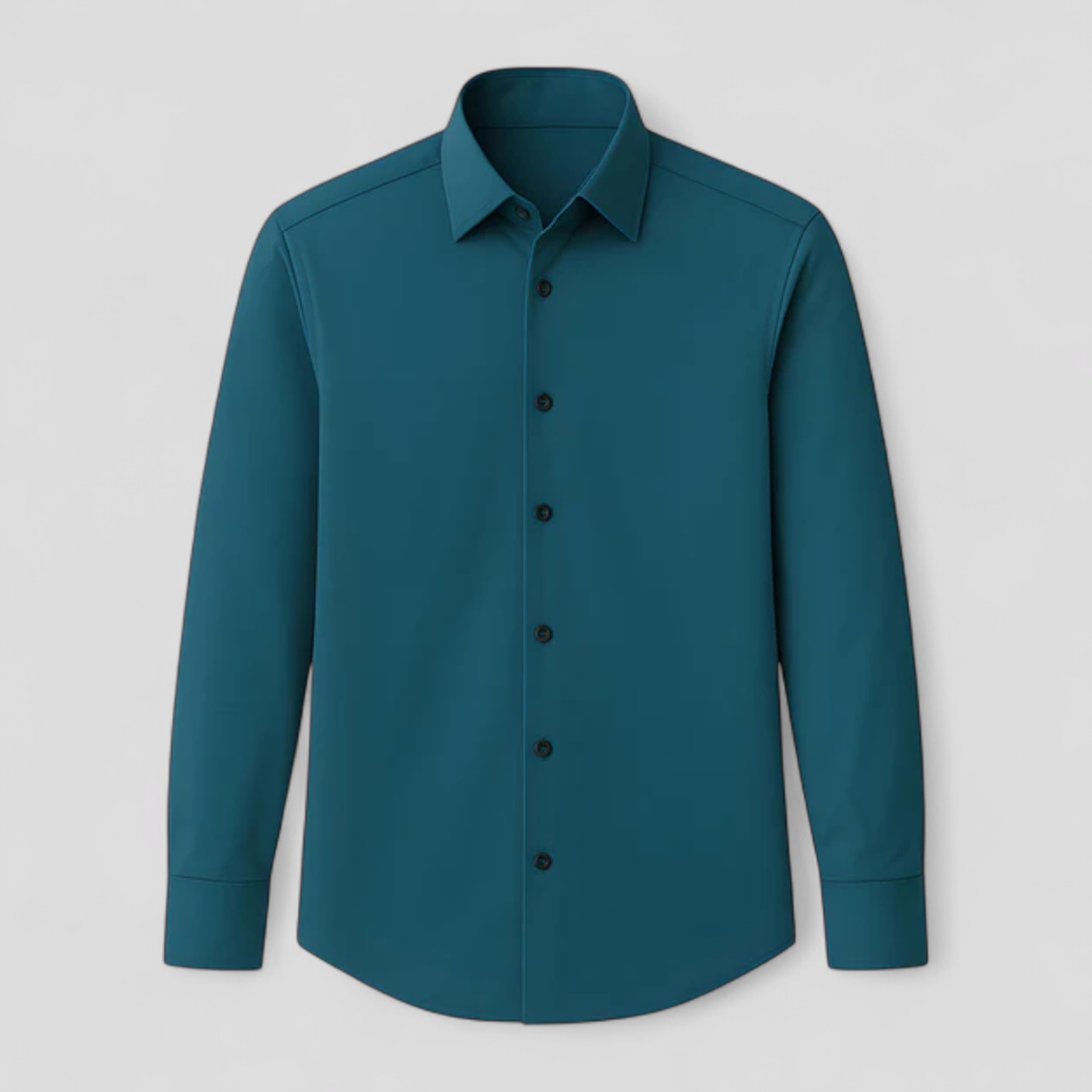 Thomas | Camicia da ufficio flessibile: linee pulite con flessibilità integrata - Verde scuro - 10/6/2024 clothing tshirts - Concept Palermo