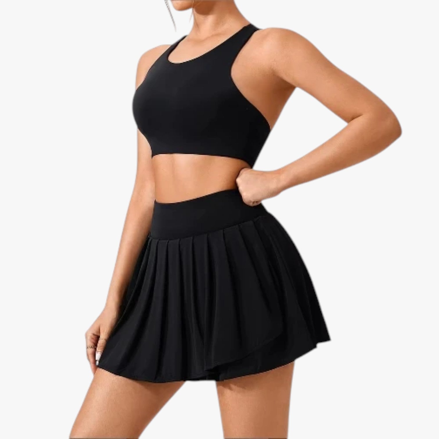 Lorraine | Gonna da tennis da donna - Leggera e ad asciugatura rapida - Nero - clothes women set clothes women sportswear women's clothes - Concept Palermo