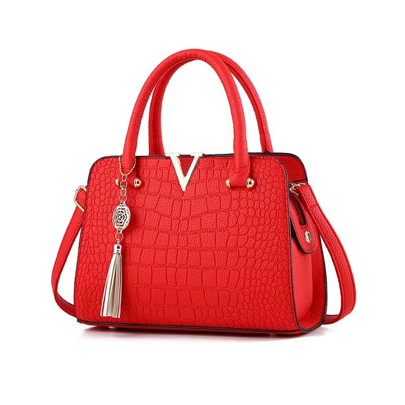 Borsa in pelle di coccodrillo - Rosso - Bags handbags Women's handbags - Concept Palermo